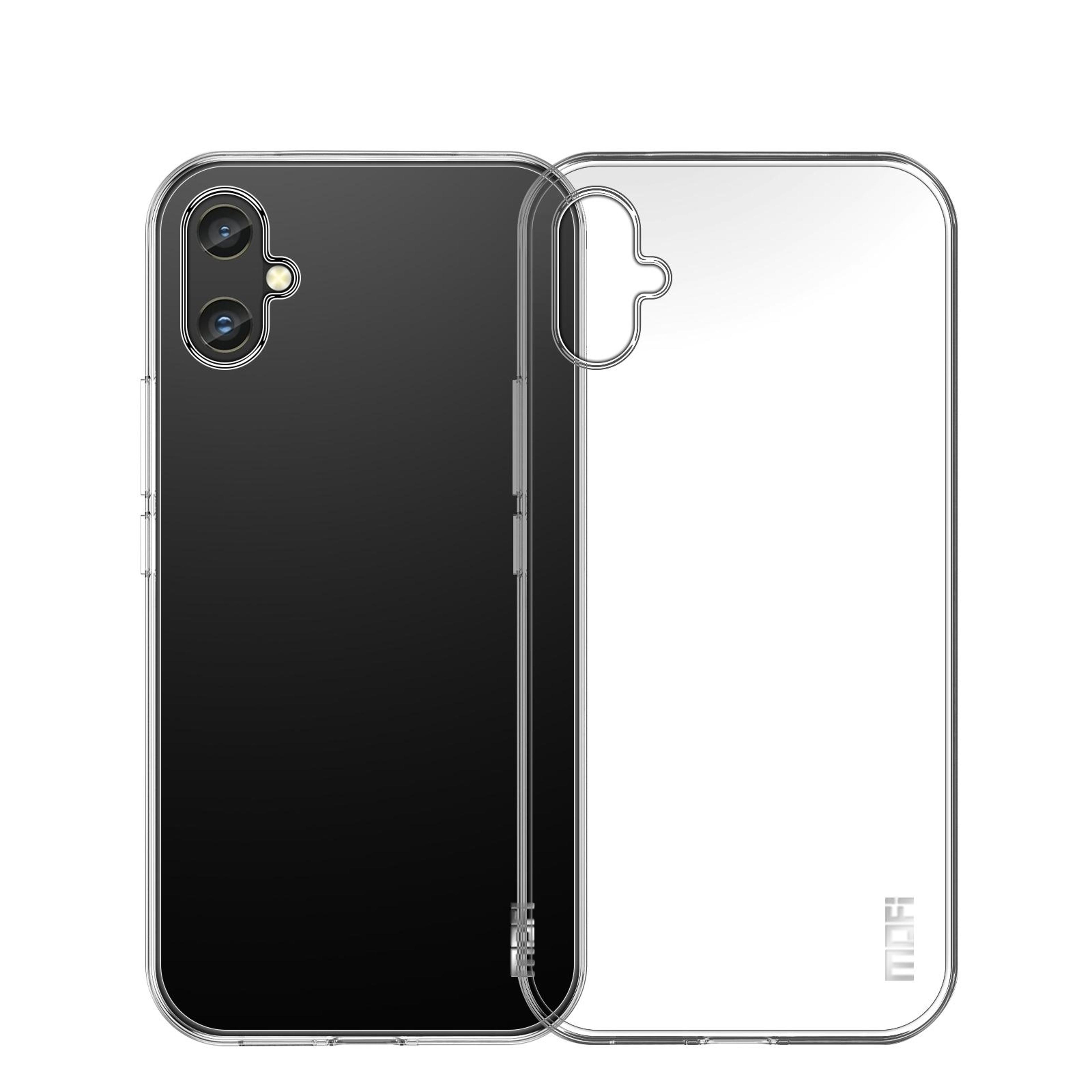 mofi ming samsung galaxy a05 clear ultra-thin tpu case with anti-yellowing protection