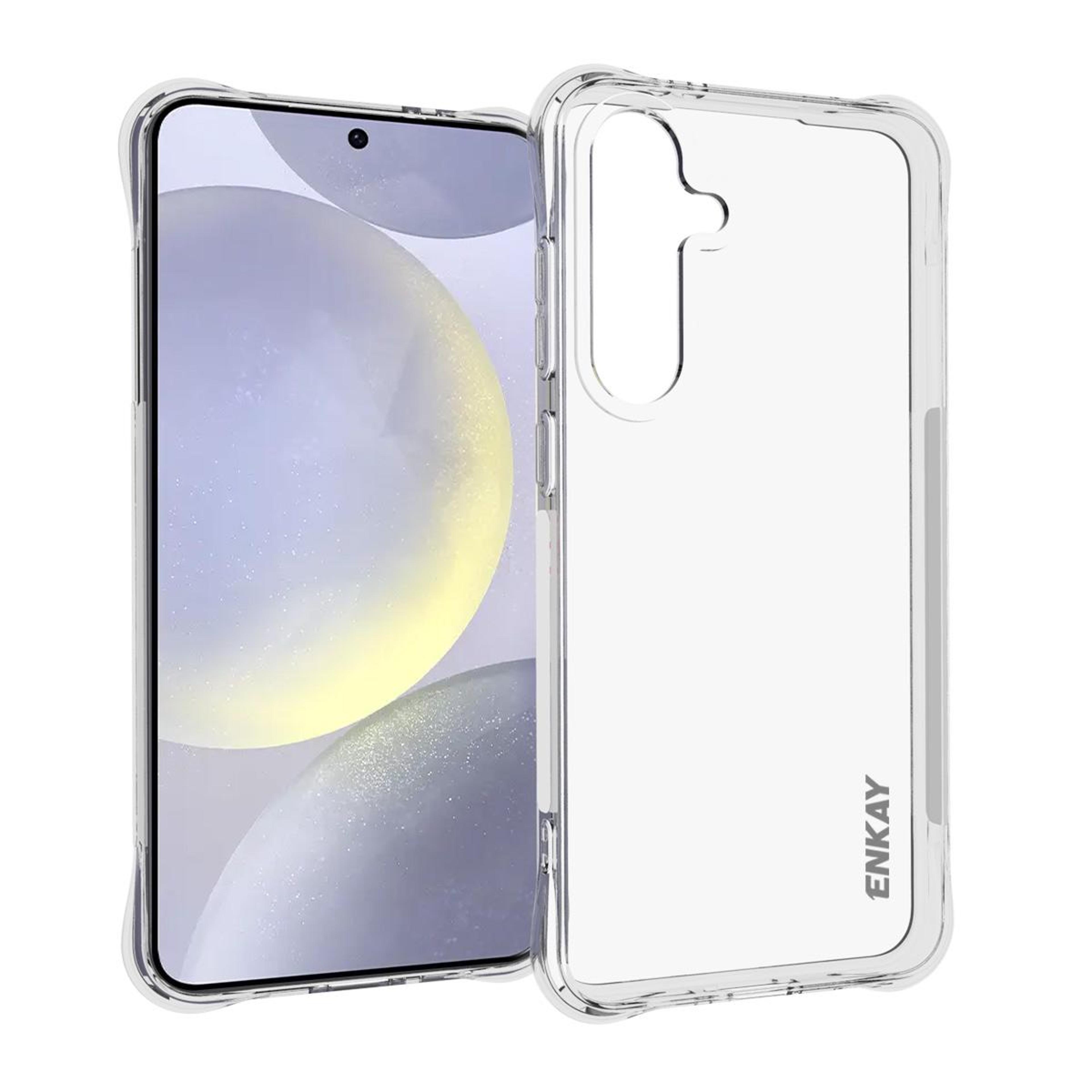 enkay samsung galaxy s24 fe case clear shockproof tpu slim protective cover