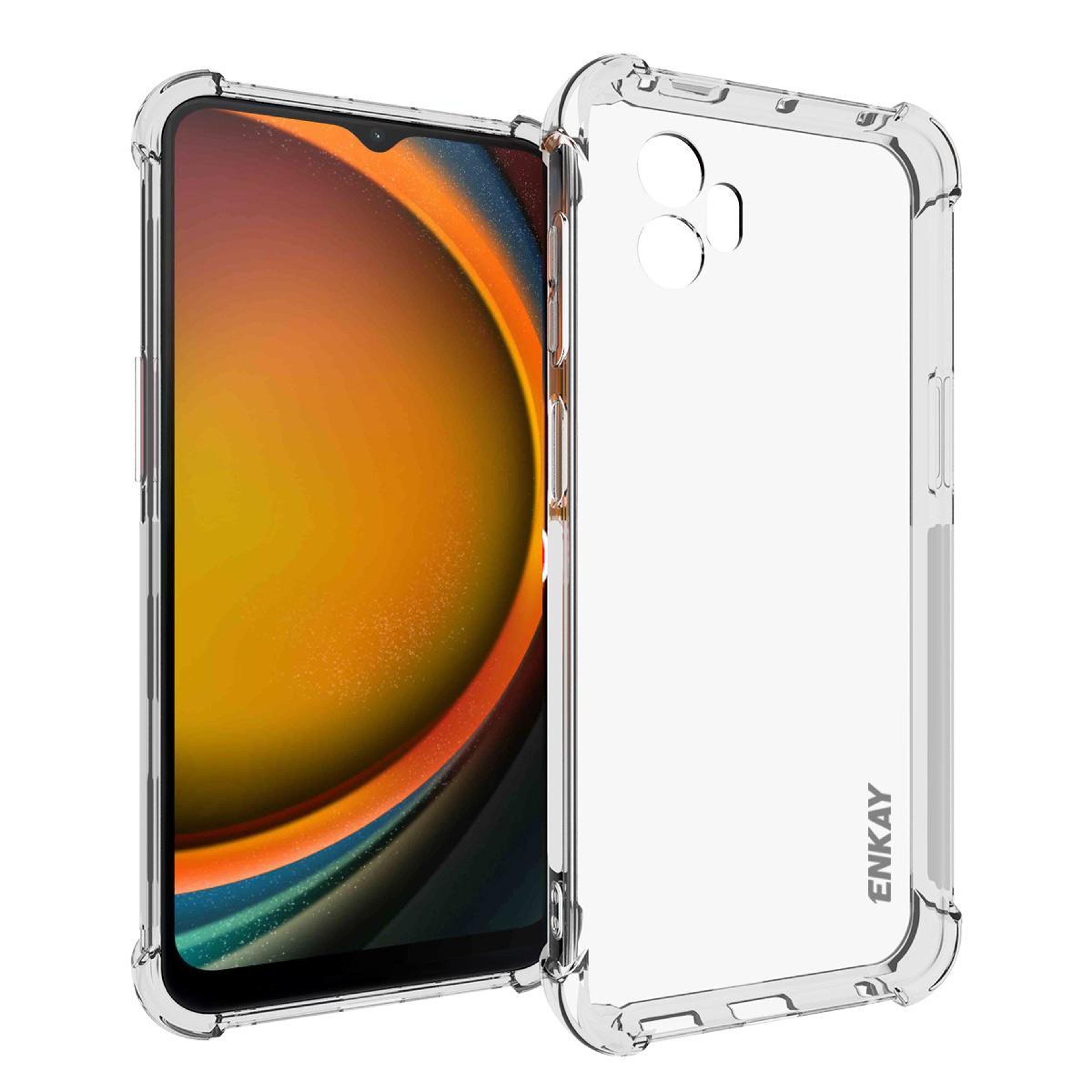 enkay hat-prince samsung galaxy xcover 7 pro case clear tpu shockproof slim cove