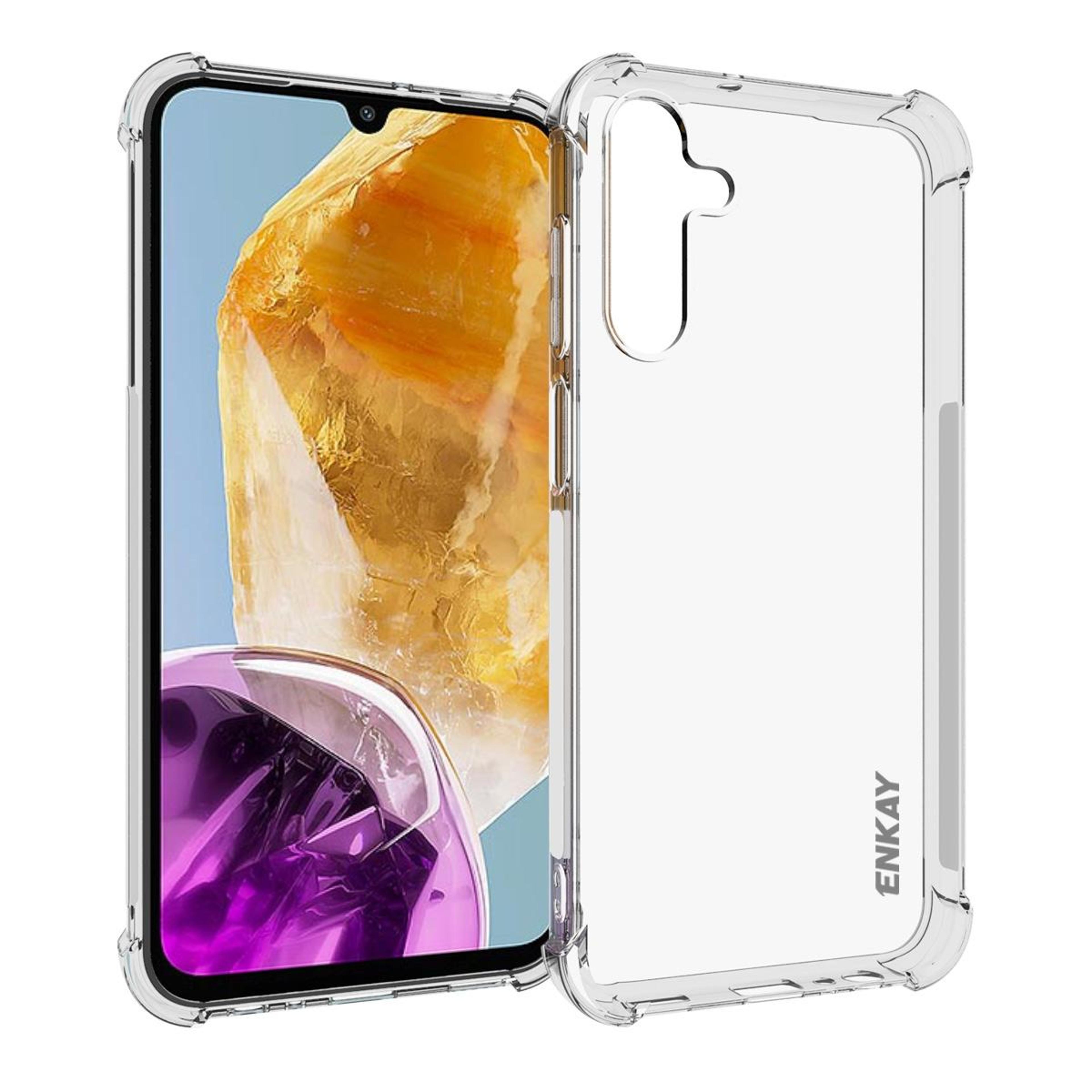 enkay clear shockproof tpu case for samsung galaxy f15 and m15