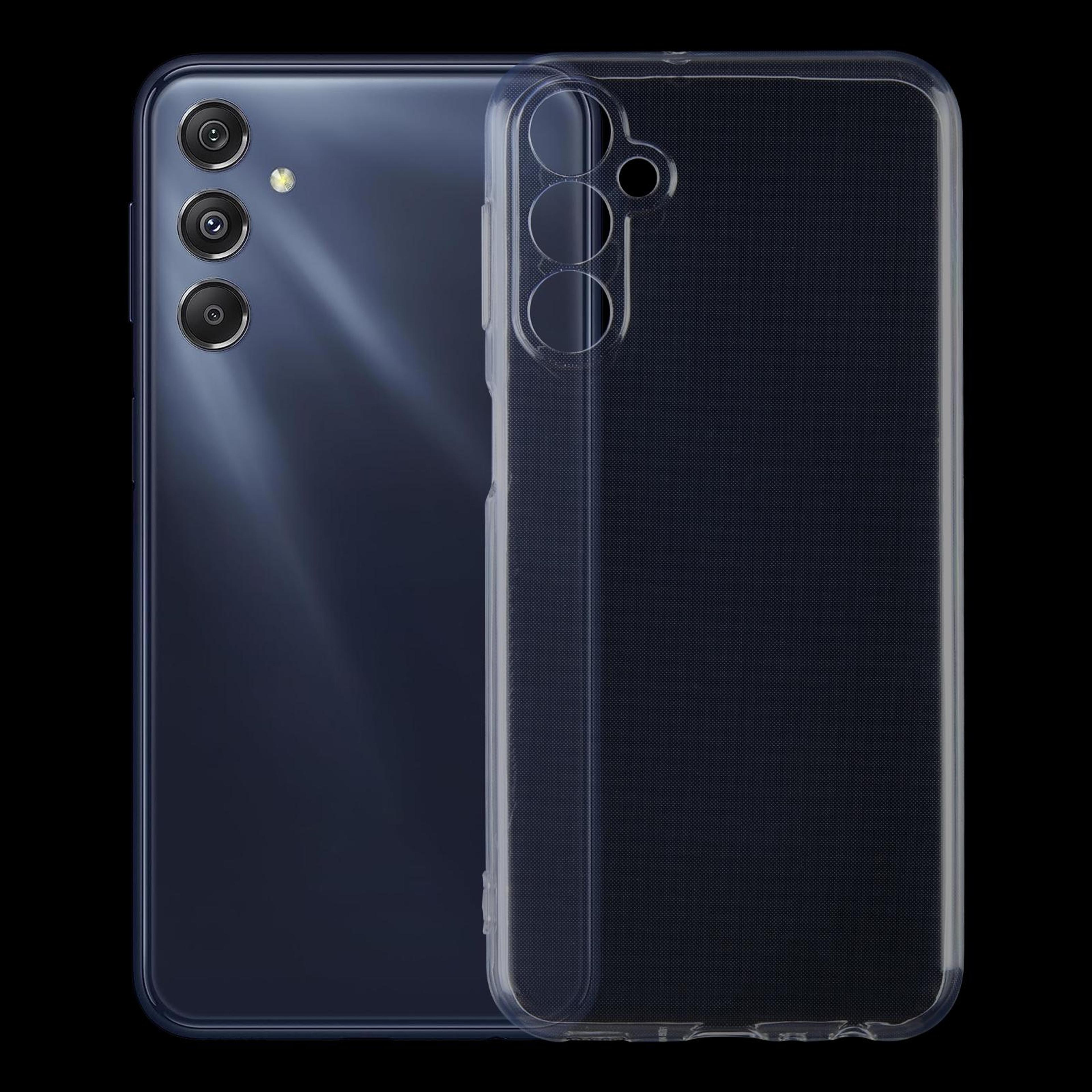 samsung galaxy m34 5g ultra-slim clear tpu phone case with scratch protection