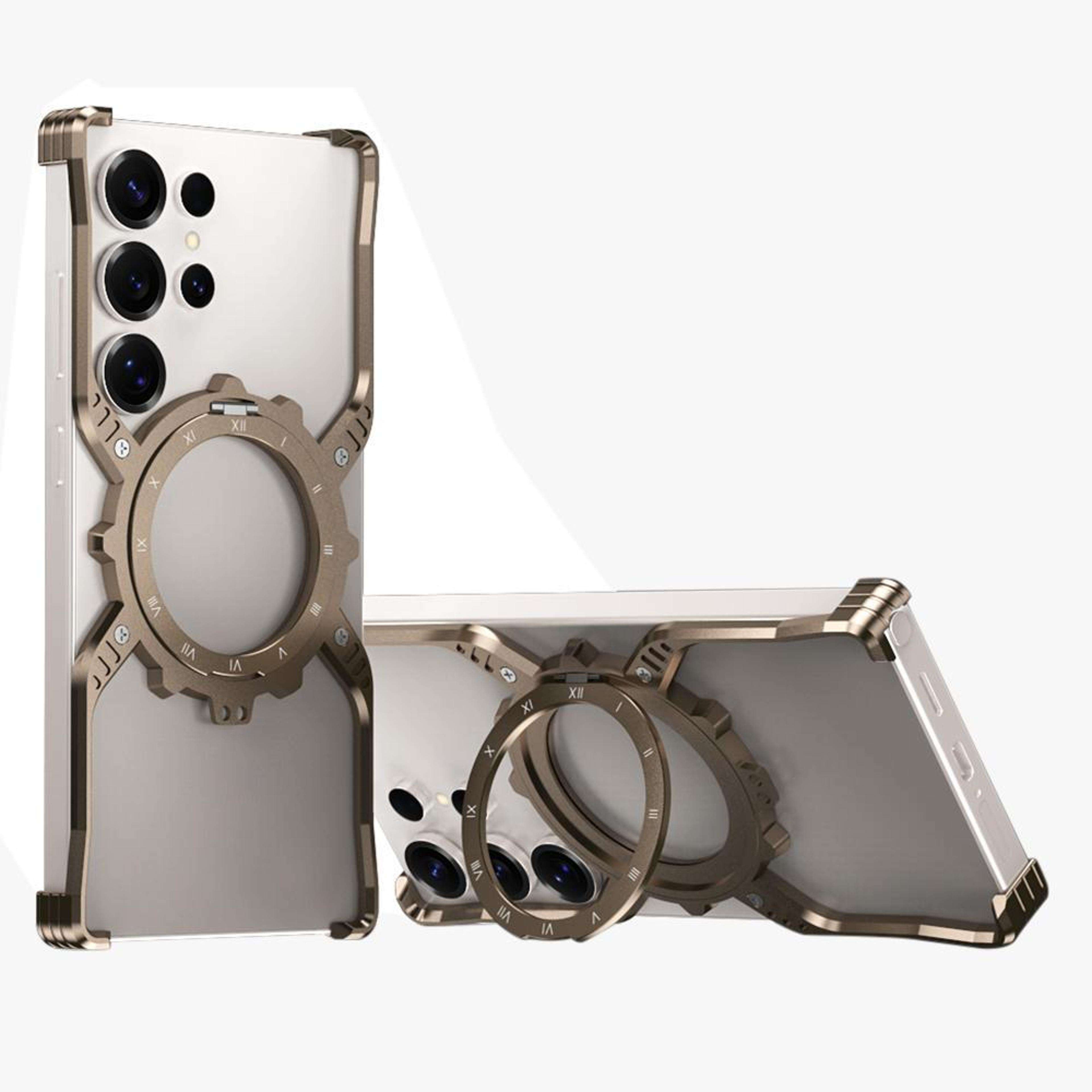 galaxy s24 ultra magsafe metal case with 360 ring stand and cooling design