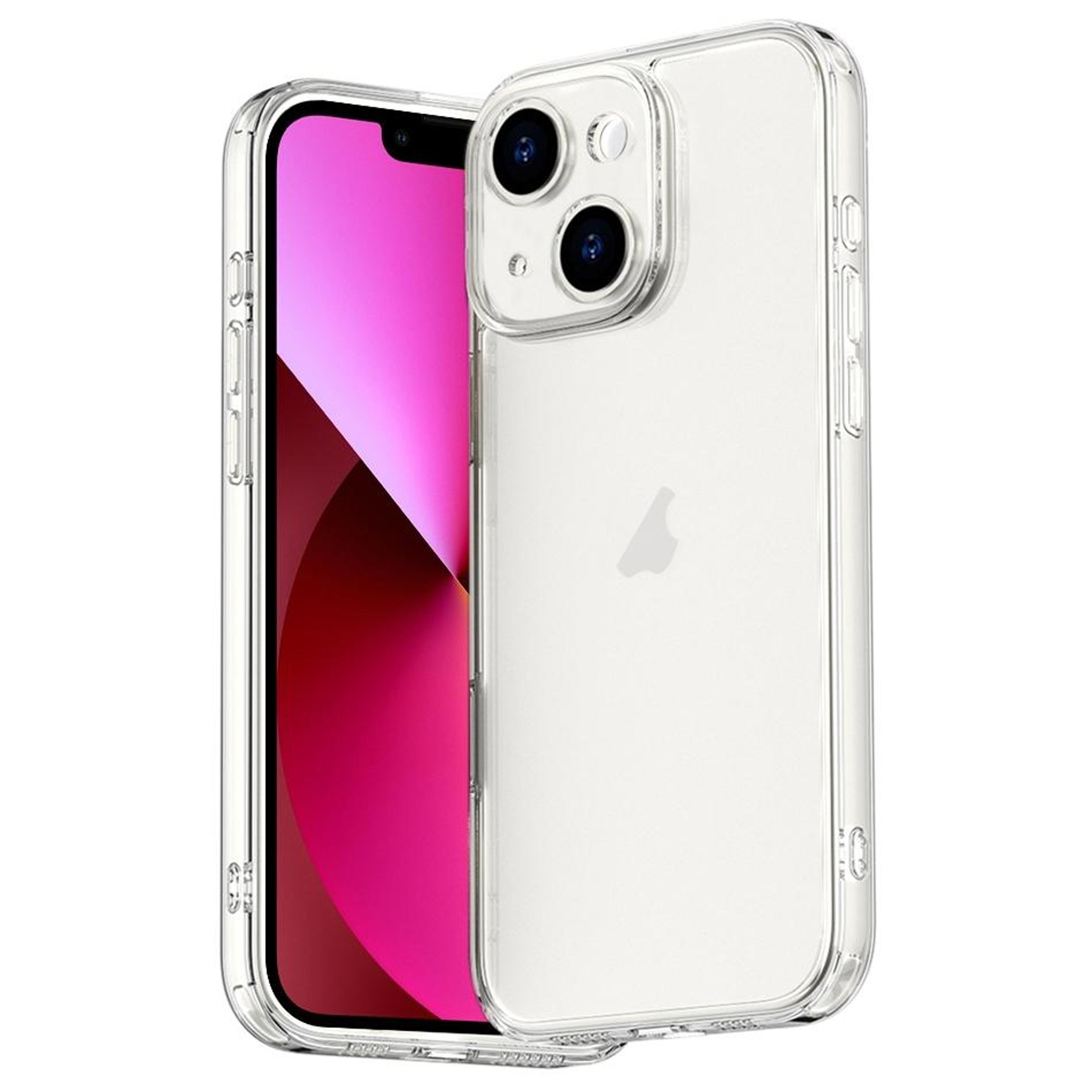 iphone 13 clear shockproof case with 9h glass back and airbag corners