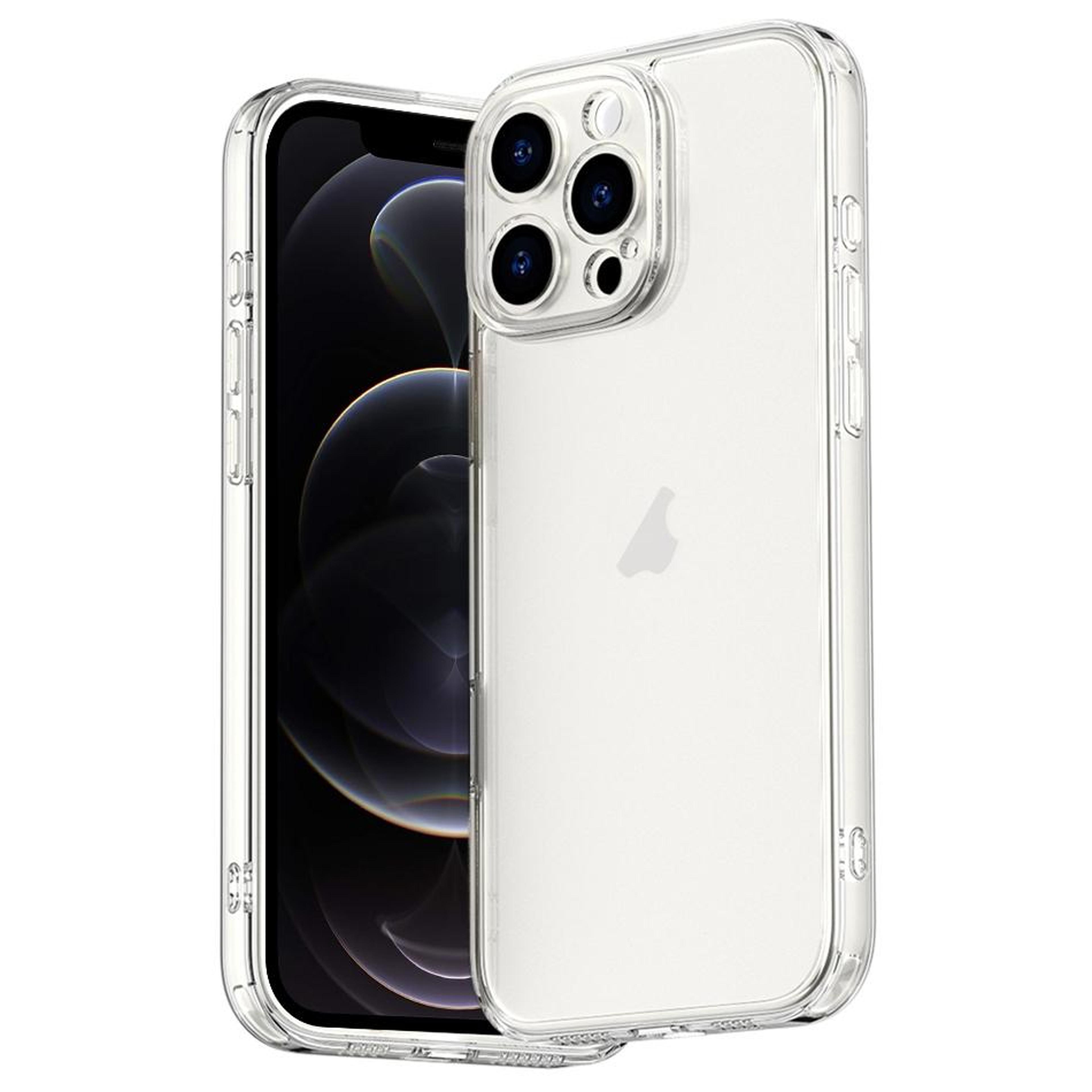 crystalguard iphone 12 pro clear case with 9h glass and shockproof airbag corners