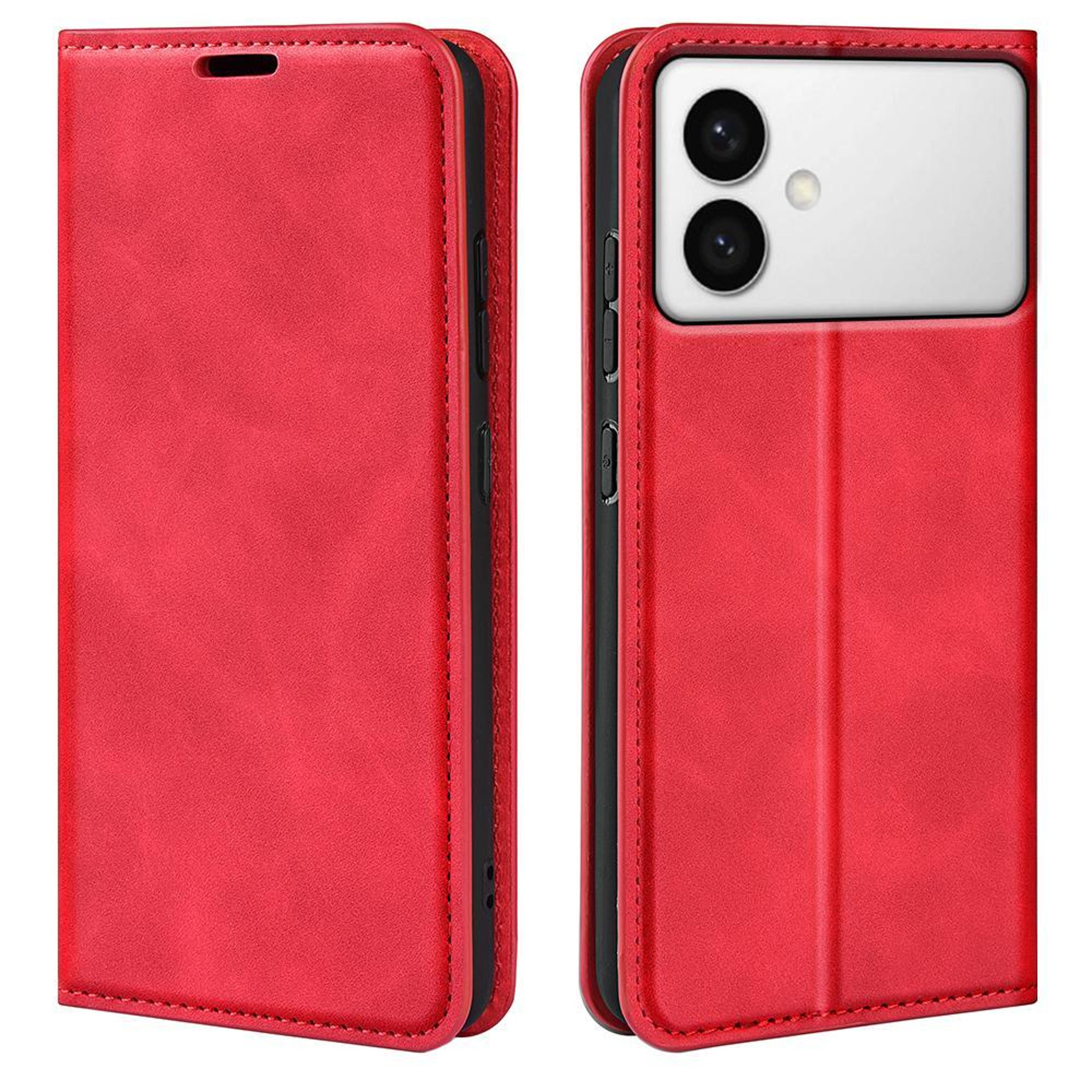 galaxy s26 edge 5g retro leather magnetic wallet case with card holder and stand