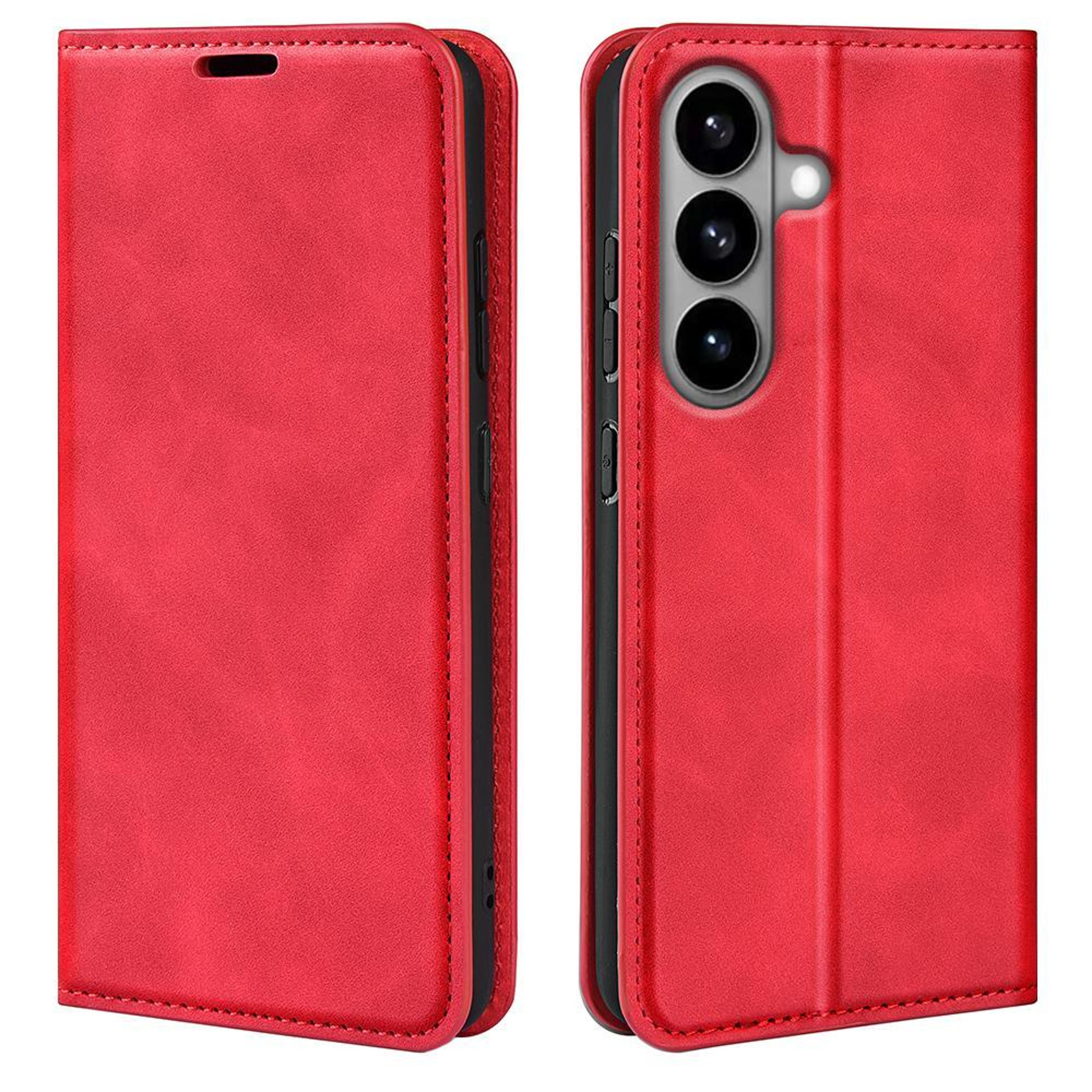 galaxy s26 5g retro leather magnetic wallet case with card slot and stand