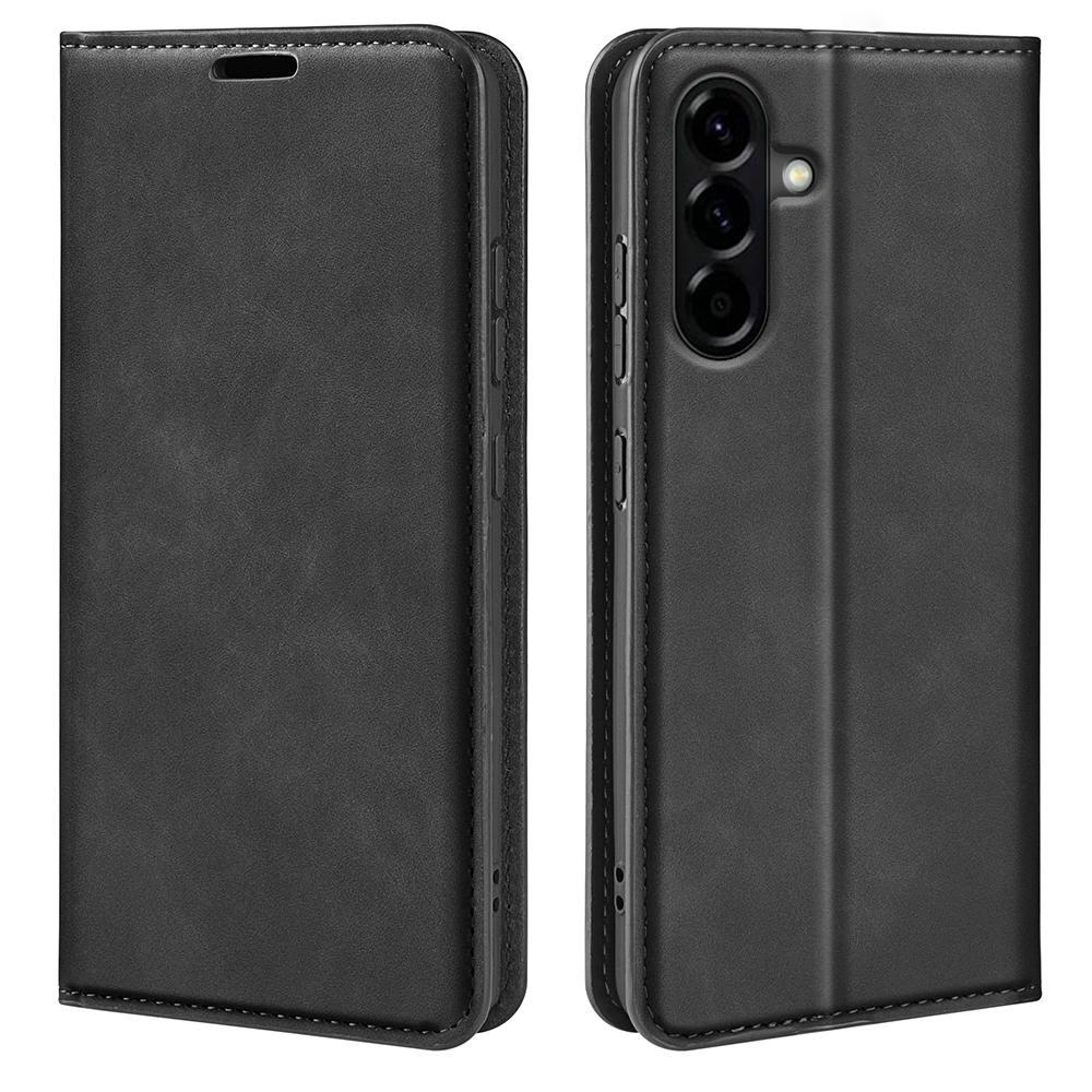 samsung galaxy a57 5g magnetic leather wallet case with card holder and stand