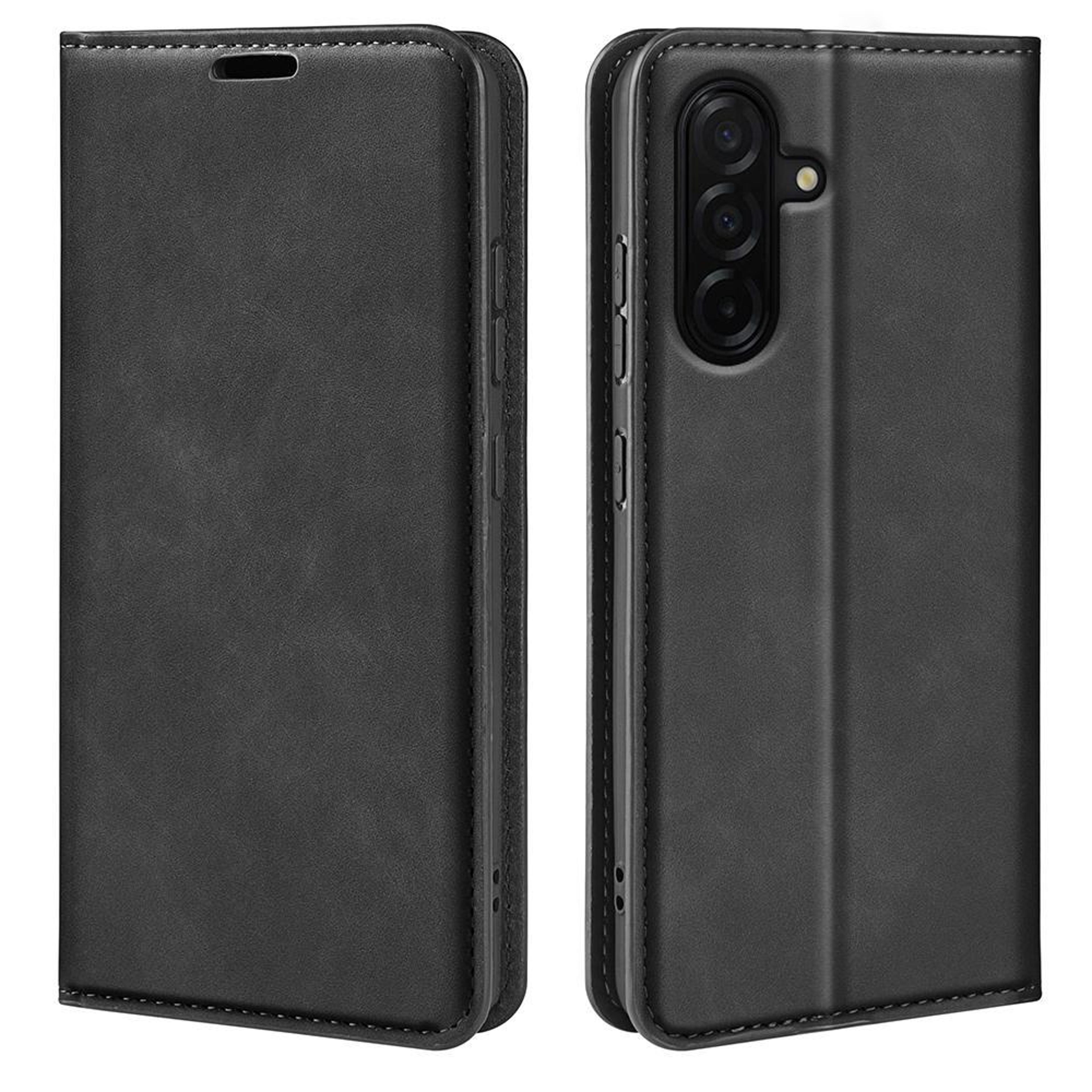 samsung galaxy a27 5g retro leather wallet case with magnetic closure and card slot
