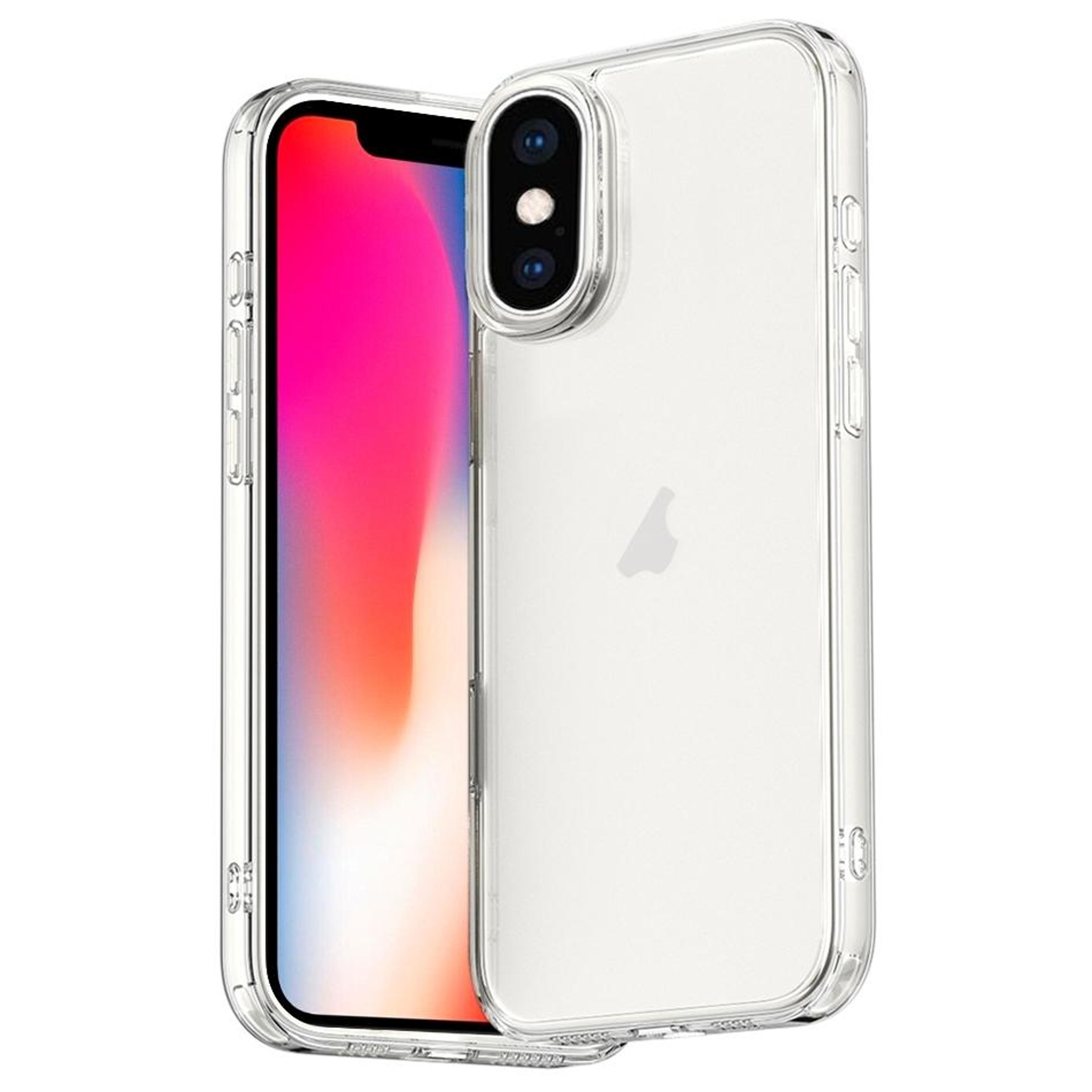iphone x xs case clear 9h tempered glass shockproof airbag cover