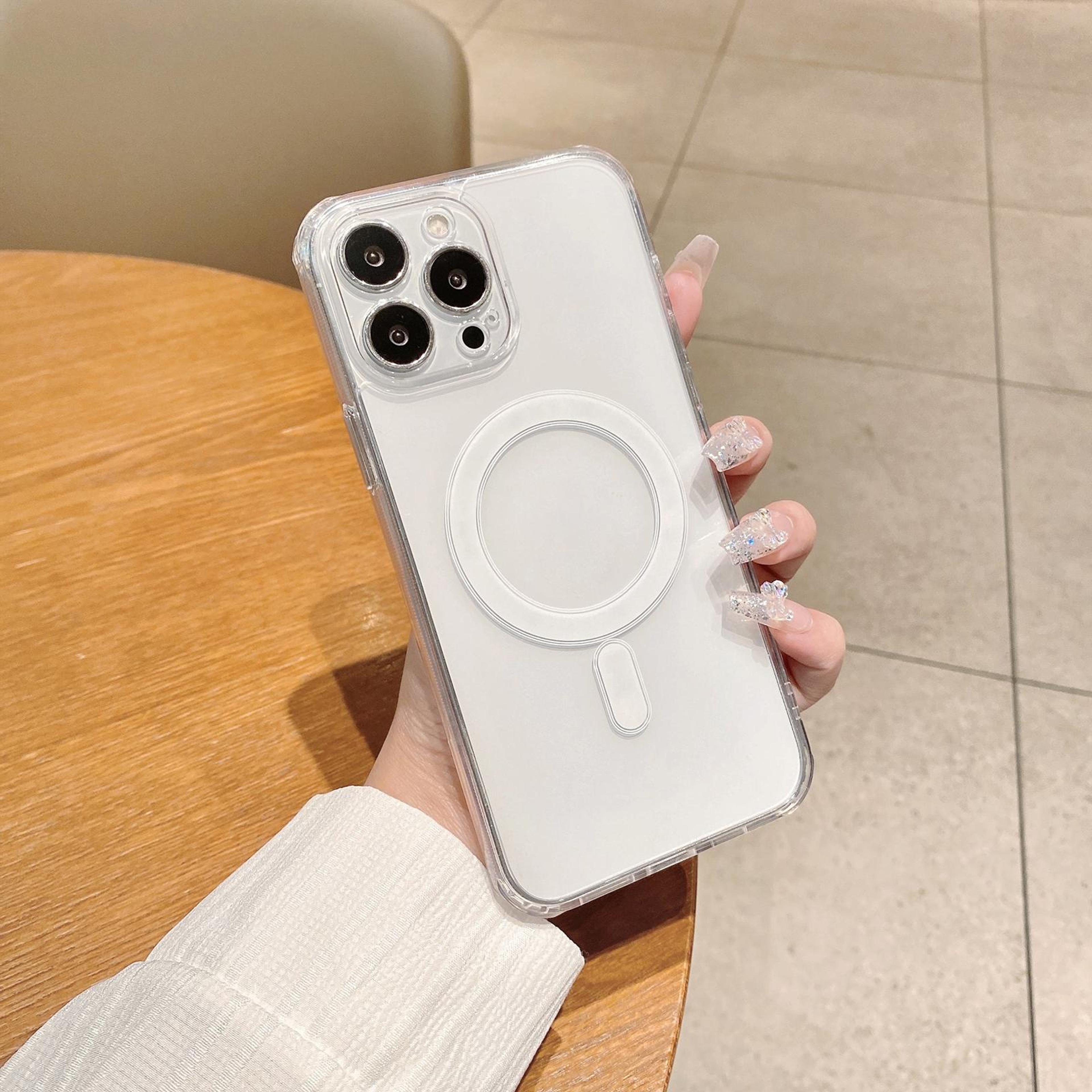 iphone 11 pro max magsafe clear case with magnetic ring and tpu protection