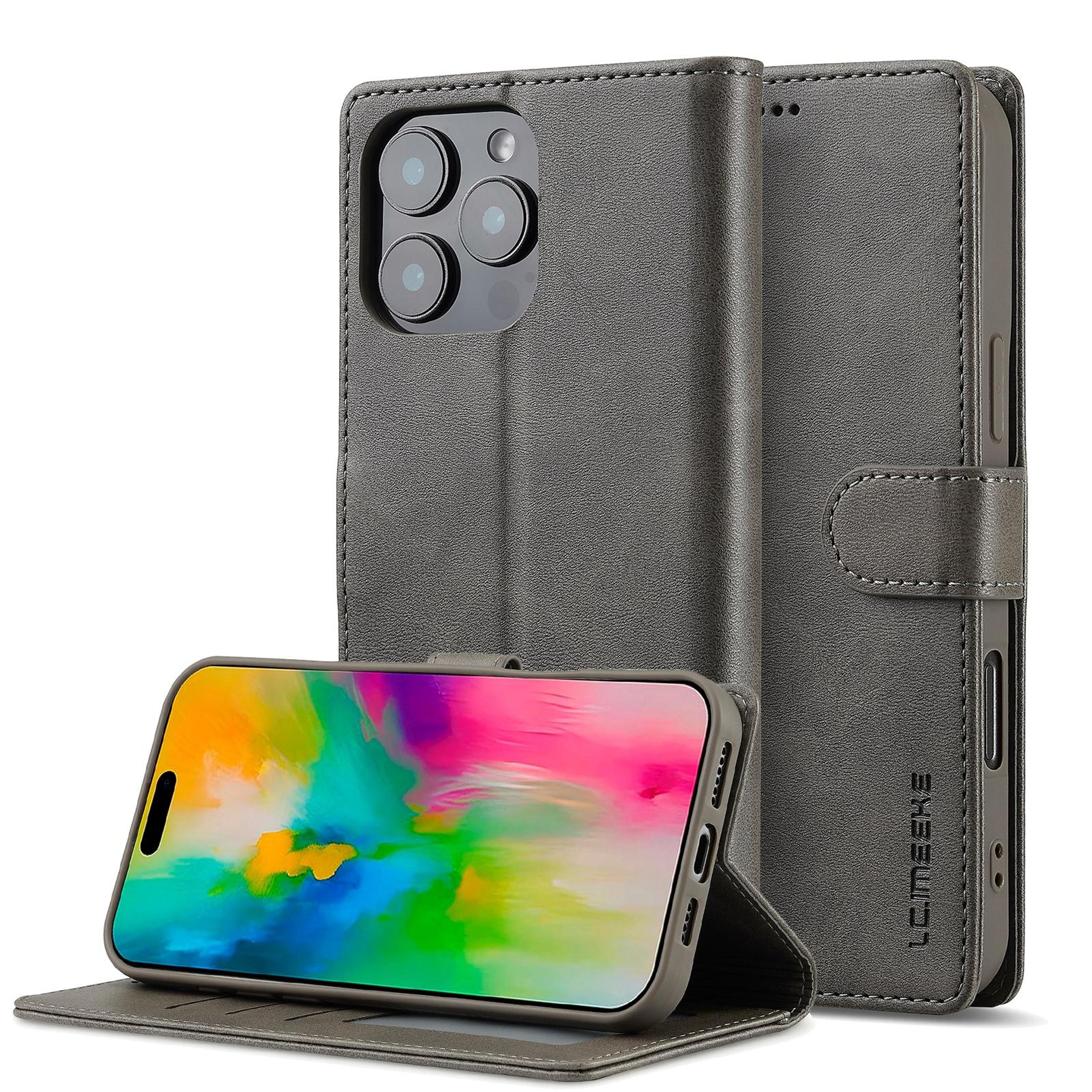 iphone 16 pro max wallet case with card holder and kickstand