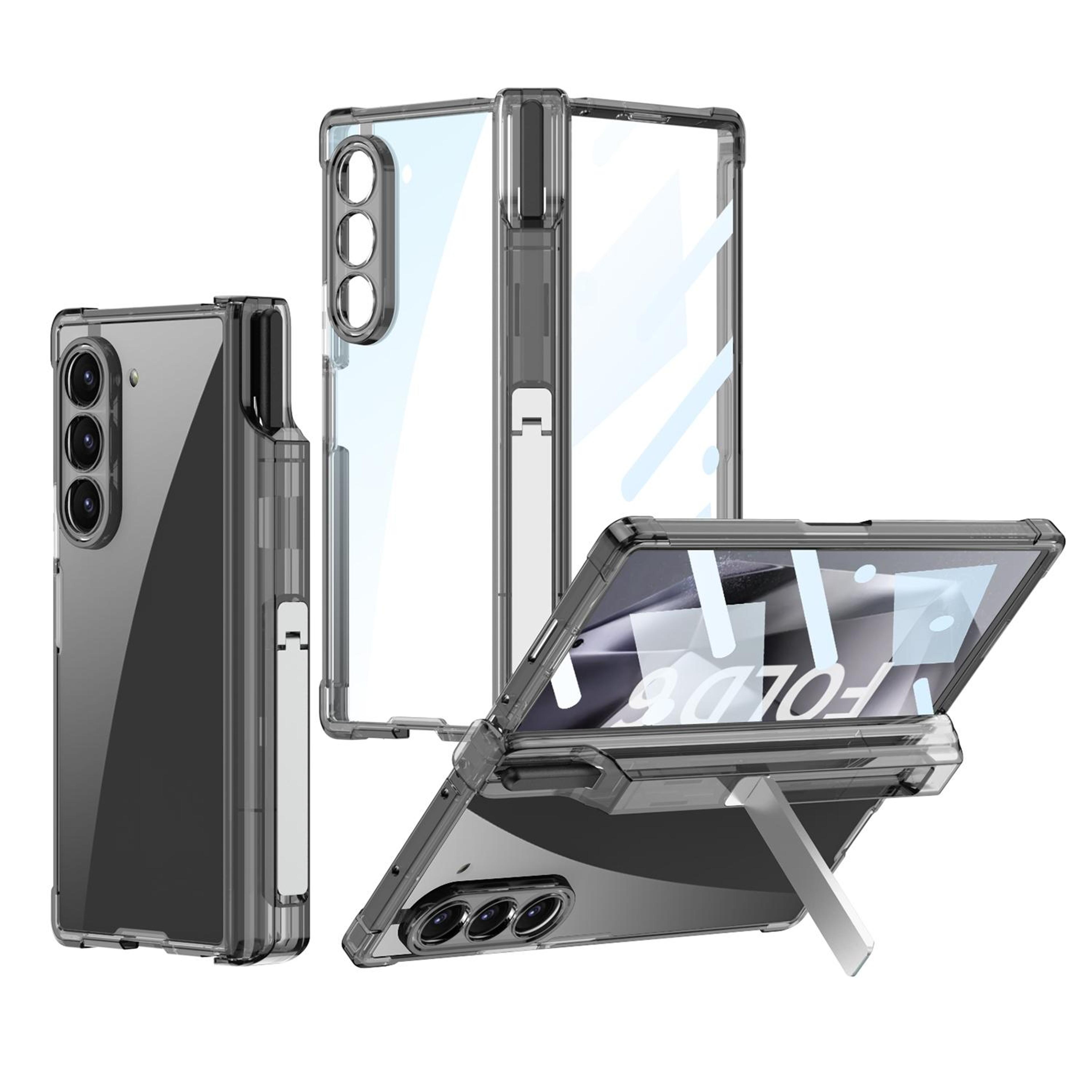 gkk samsung galaxy z fold6 case with hinge protection screen protector pen holder and stand