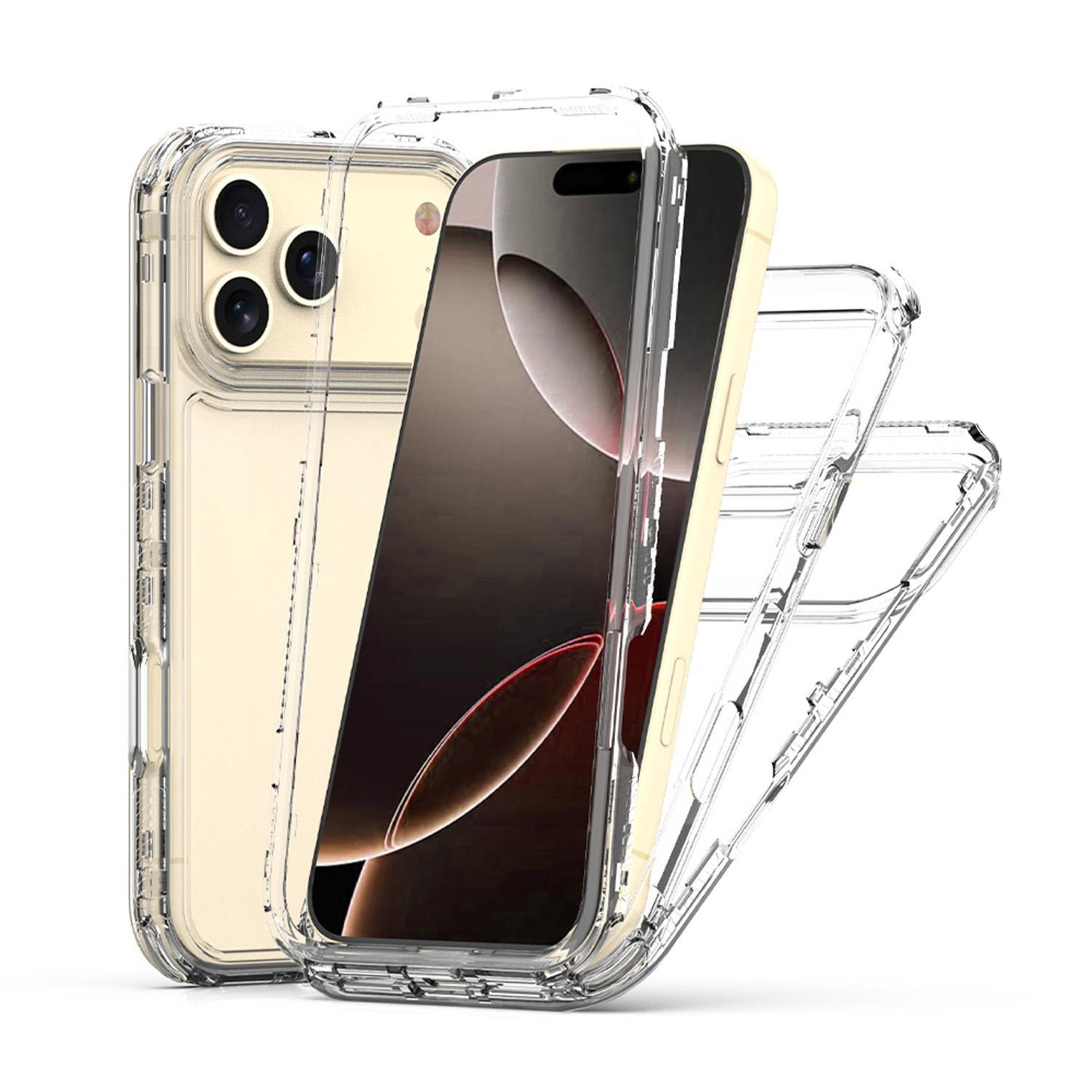 iphone 17 pro max clear acrylic case with durable tpu protection