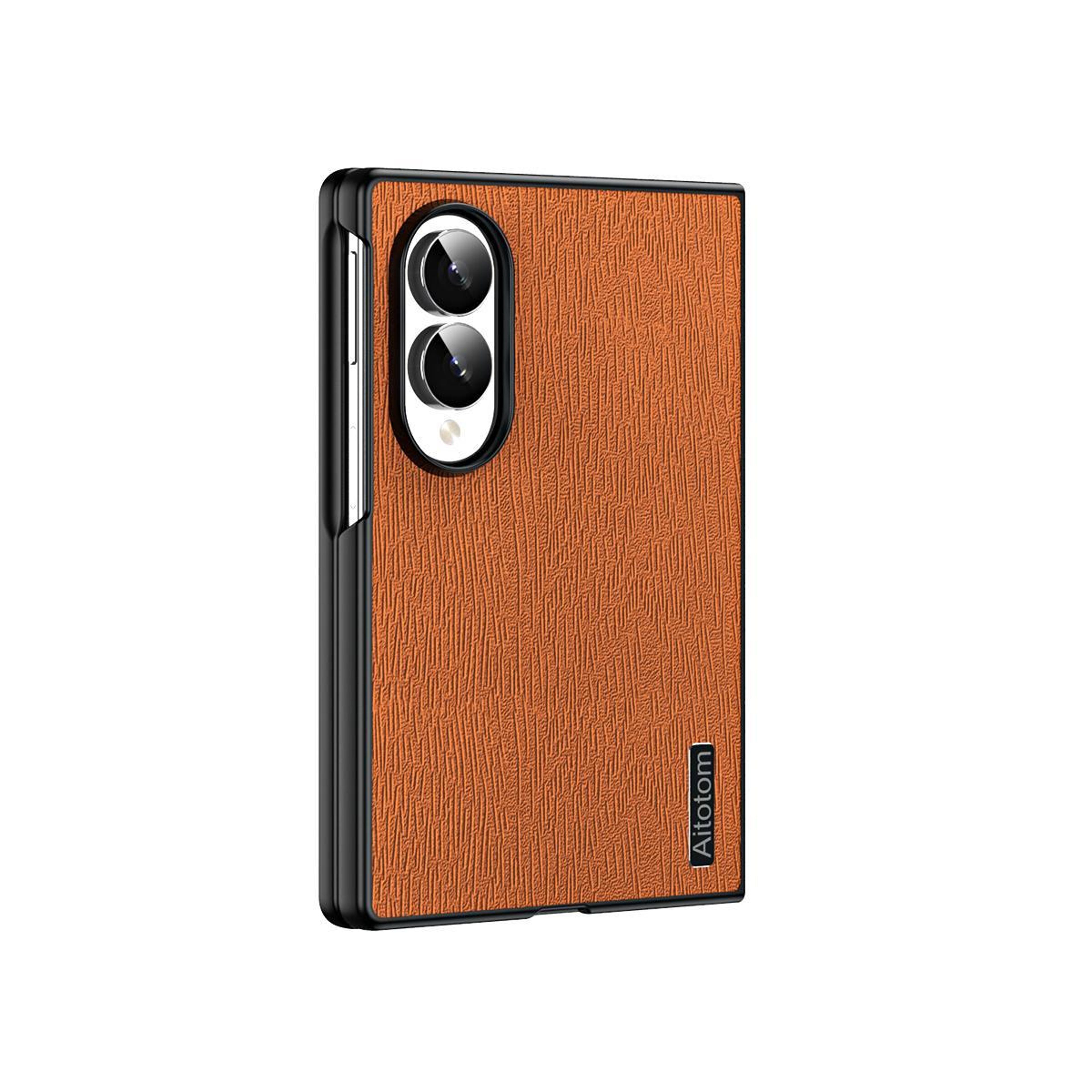 galaxy z fold8 5g tree bark leather shockproof protective case