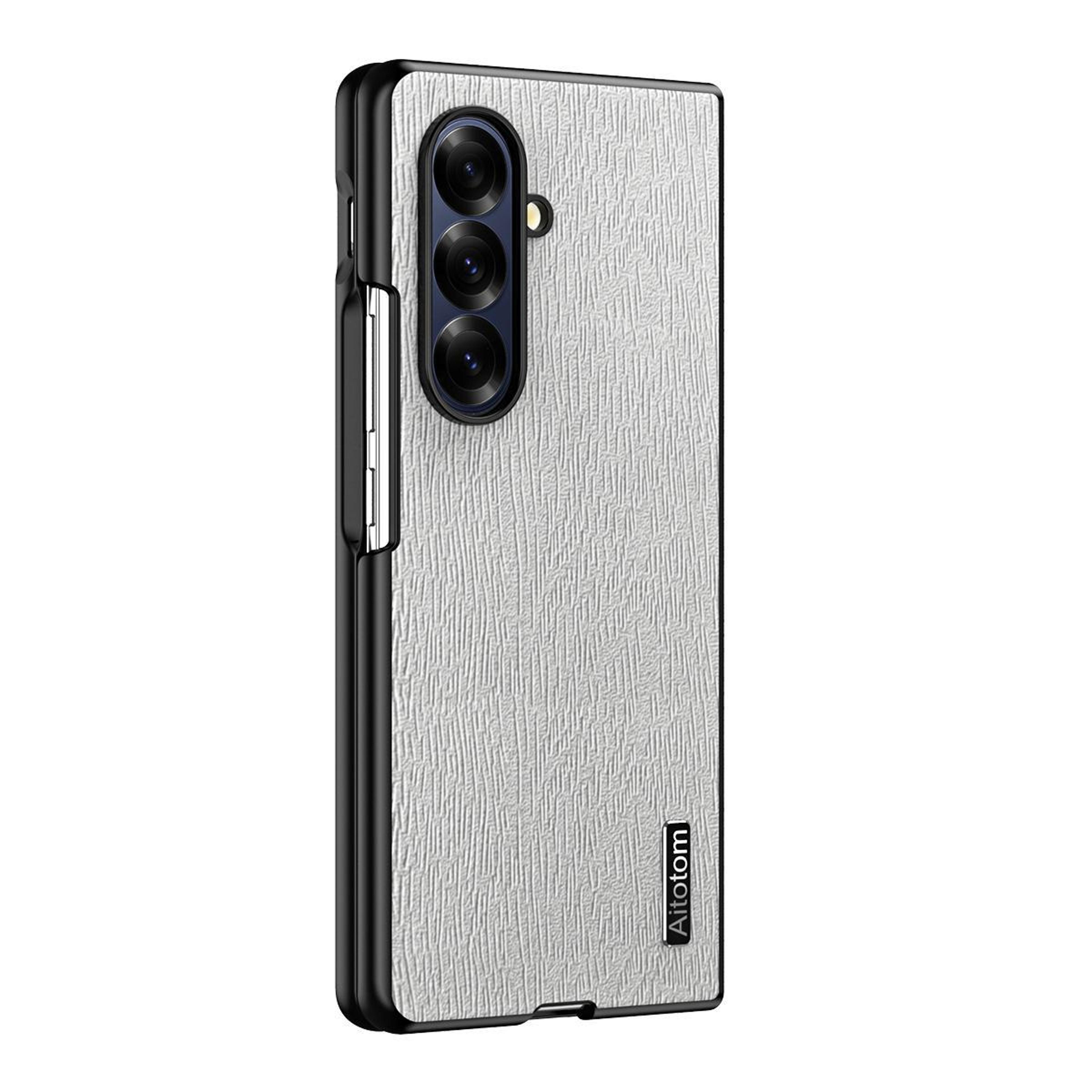 galaxy z fold7 5g tree bark leather shockproof protective case