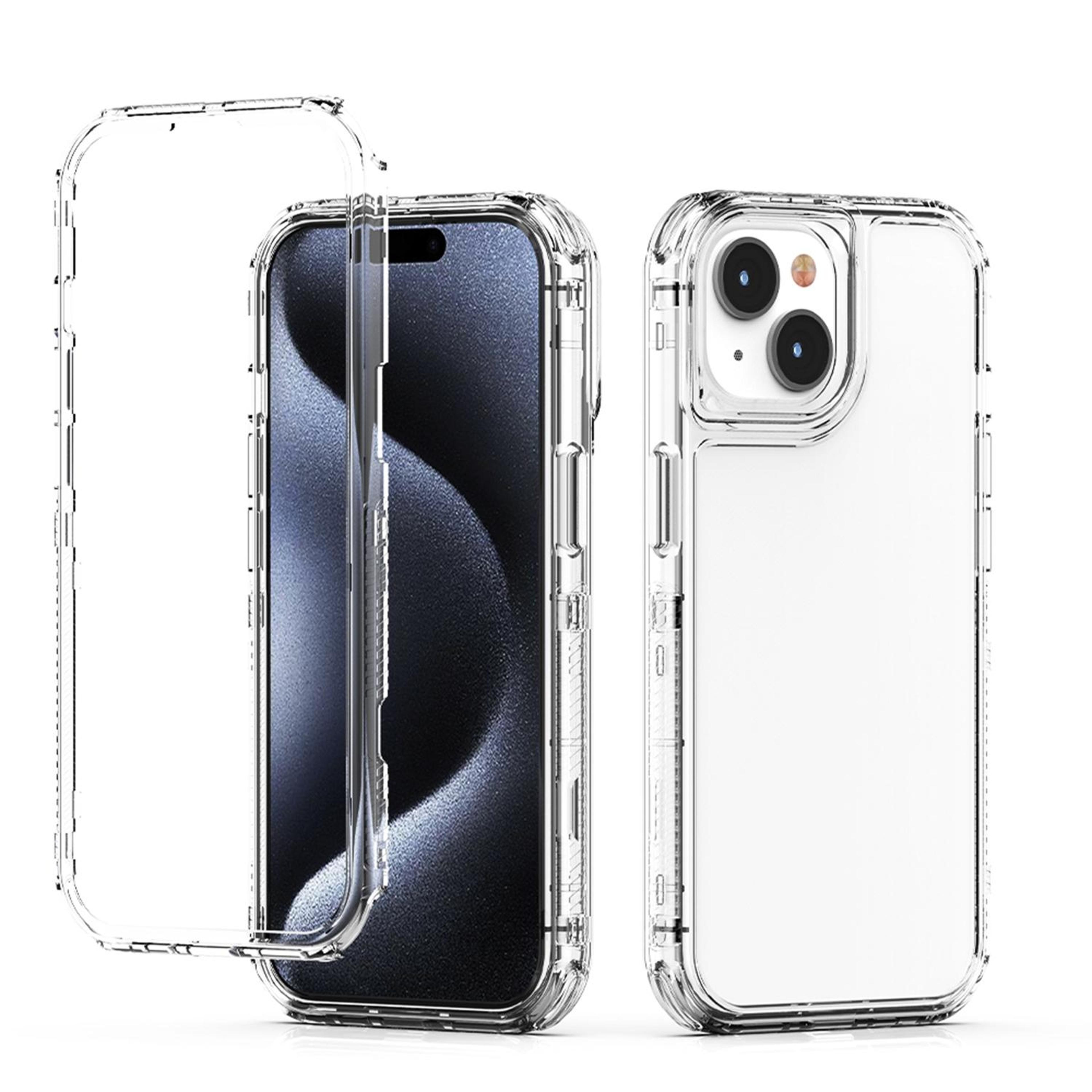 clearguard iphone 15 clear case with acrylic back and tpu protection