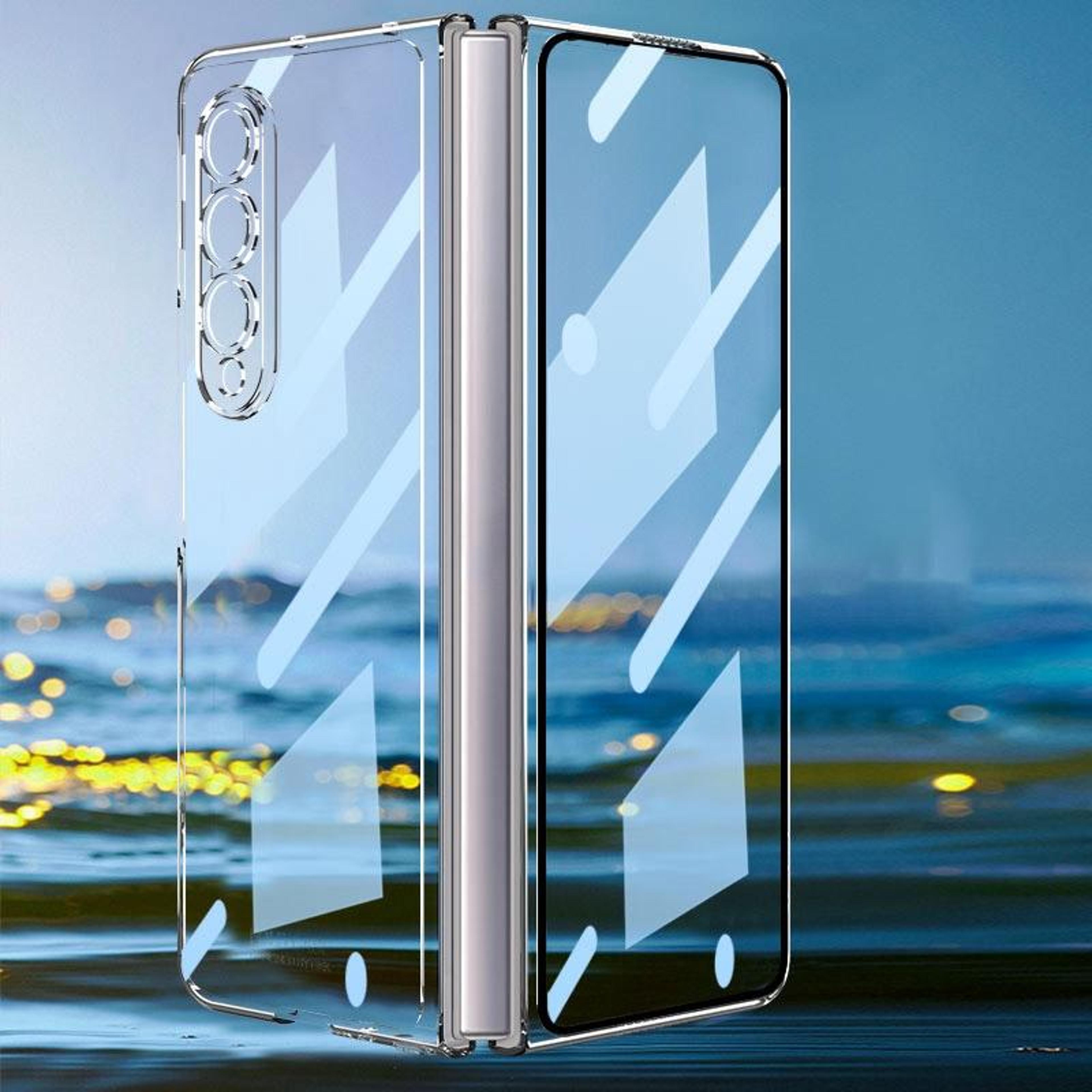 gkk samsung galaxy z fold4 full coverage case with tempered glass