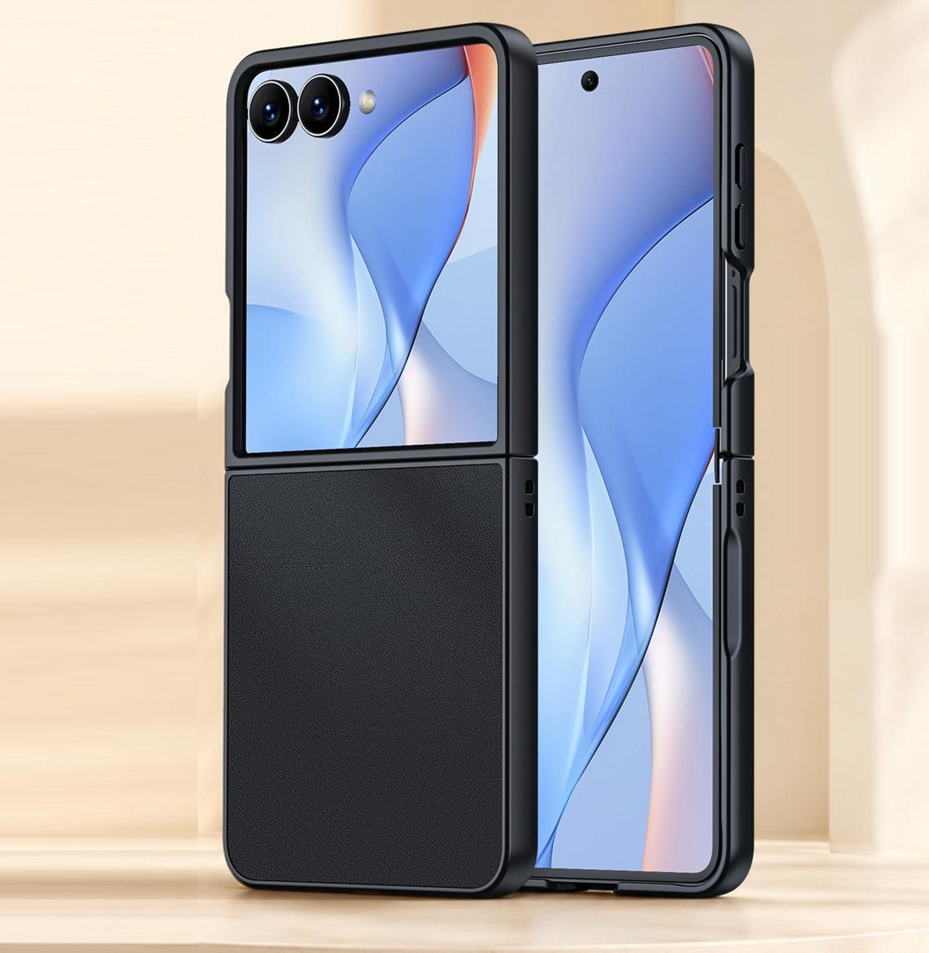 galaxy z flip8 5g ultra thin leather case with slim anti scratch protection