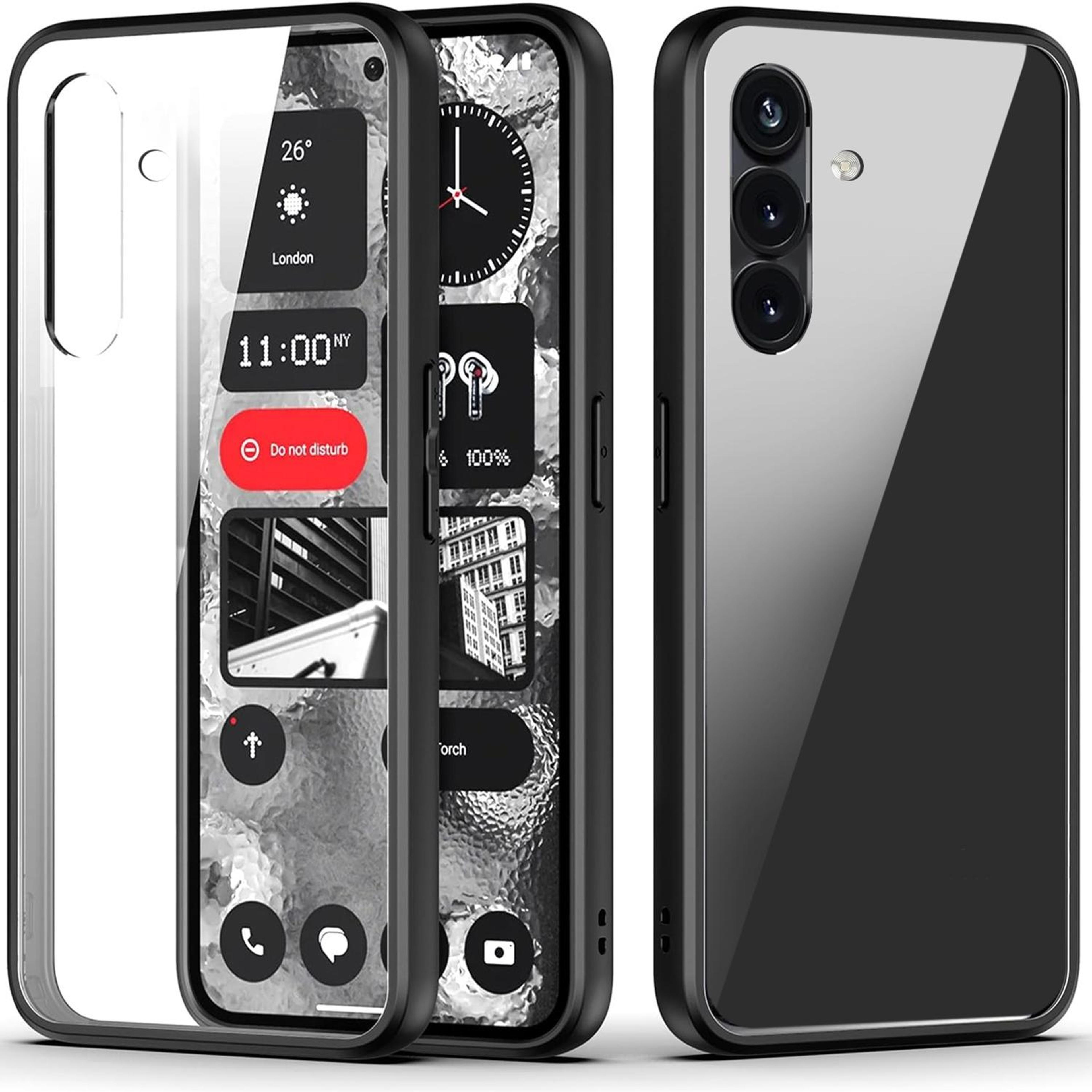 samsung galaxy a14 4g 5g clear shockproof tpu case with black bumper