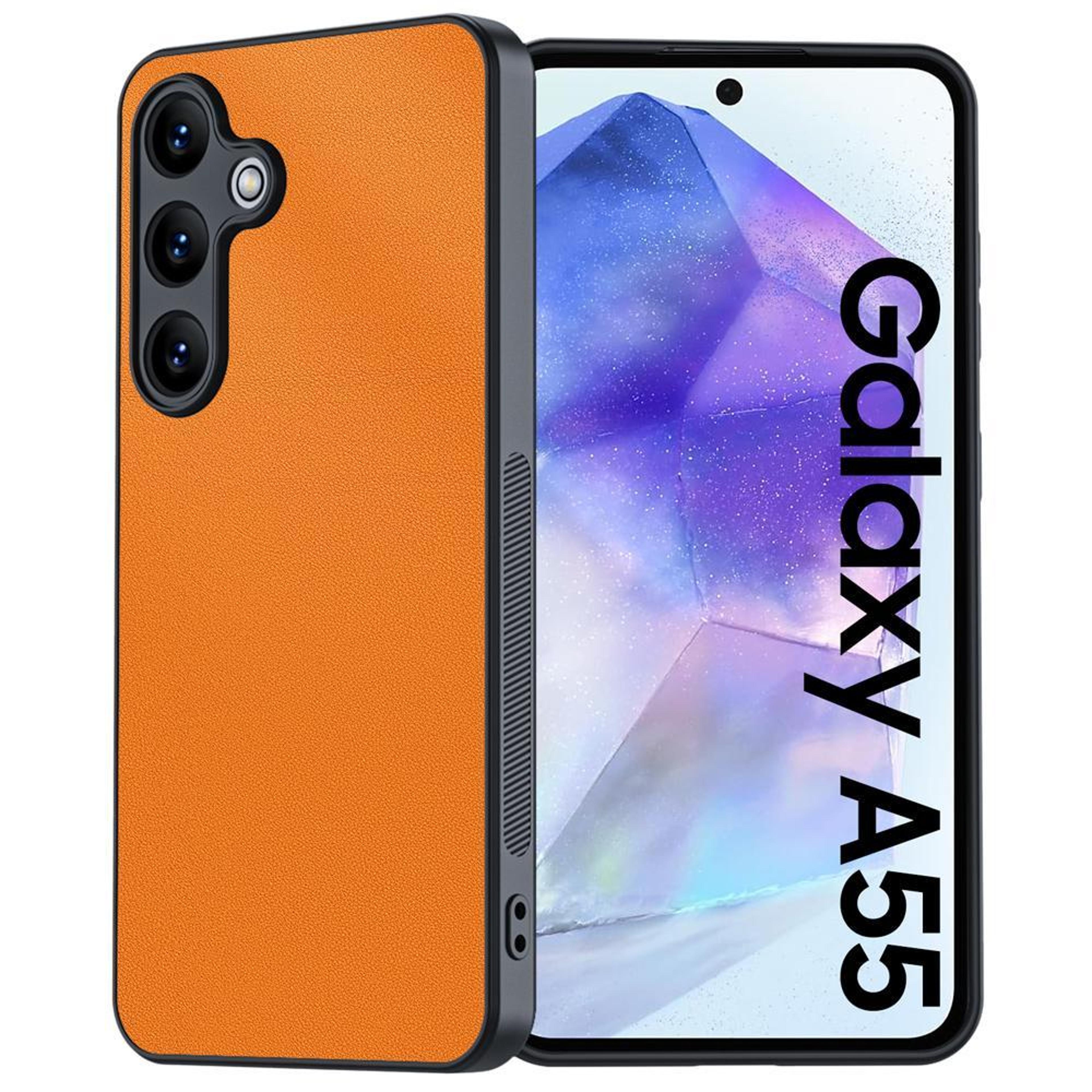 samsung galaxy a55 5g ultra thin leather case slim anti scratch protective cover