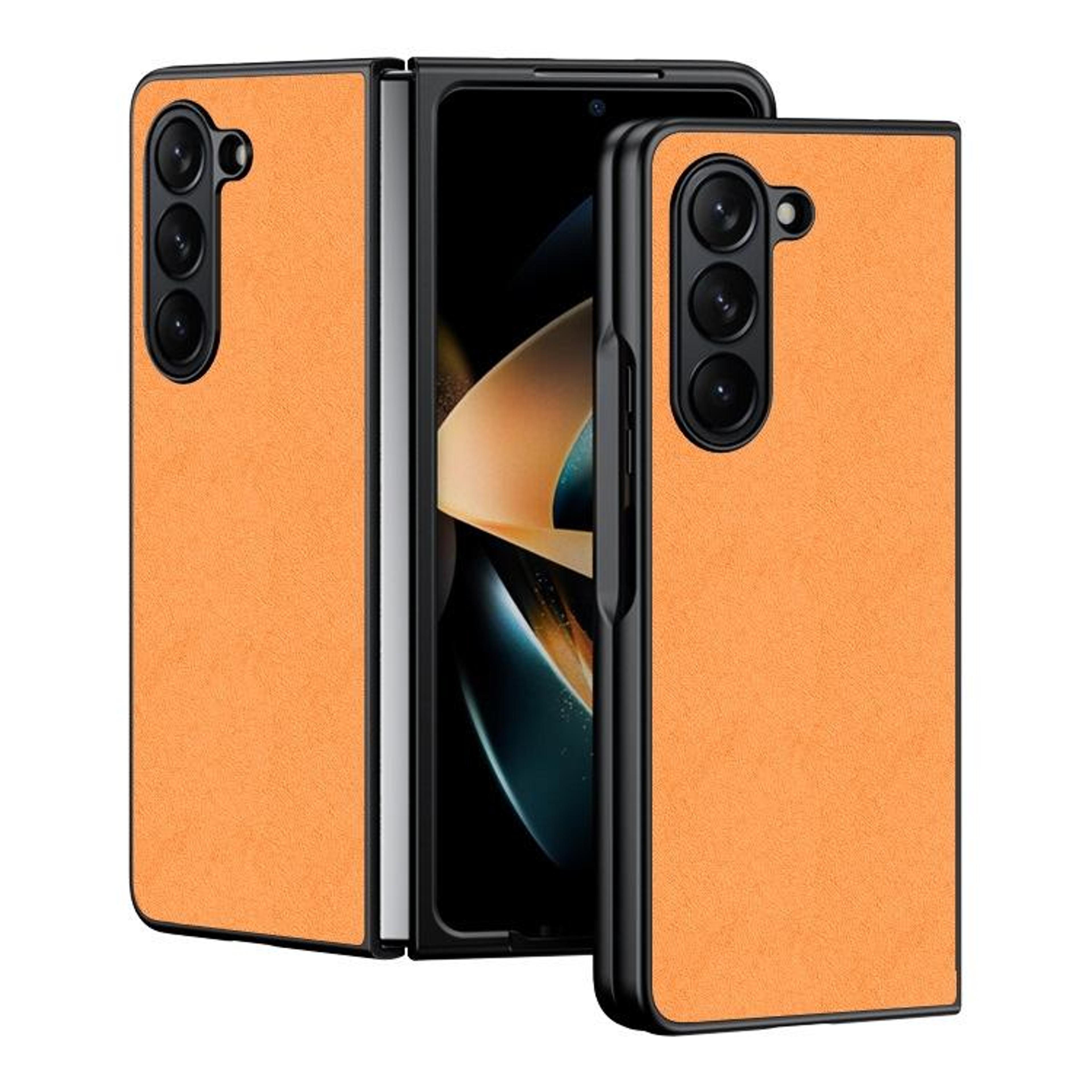 samsung galaxy z fold5 ultra thin leather case slim anti scratch protective cover