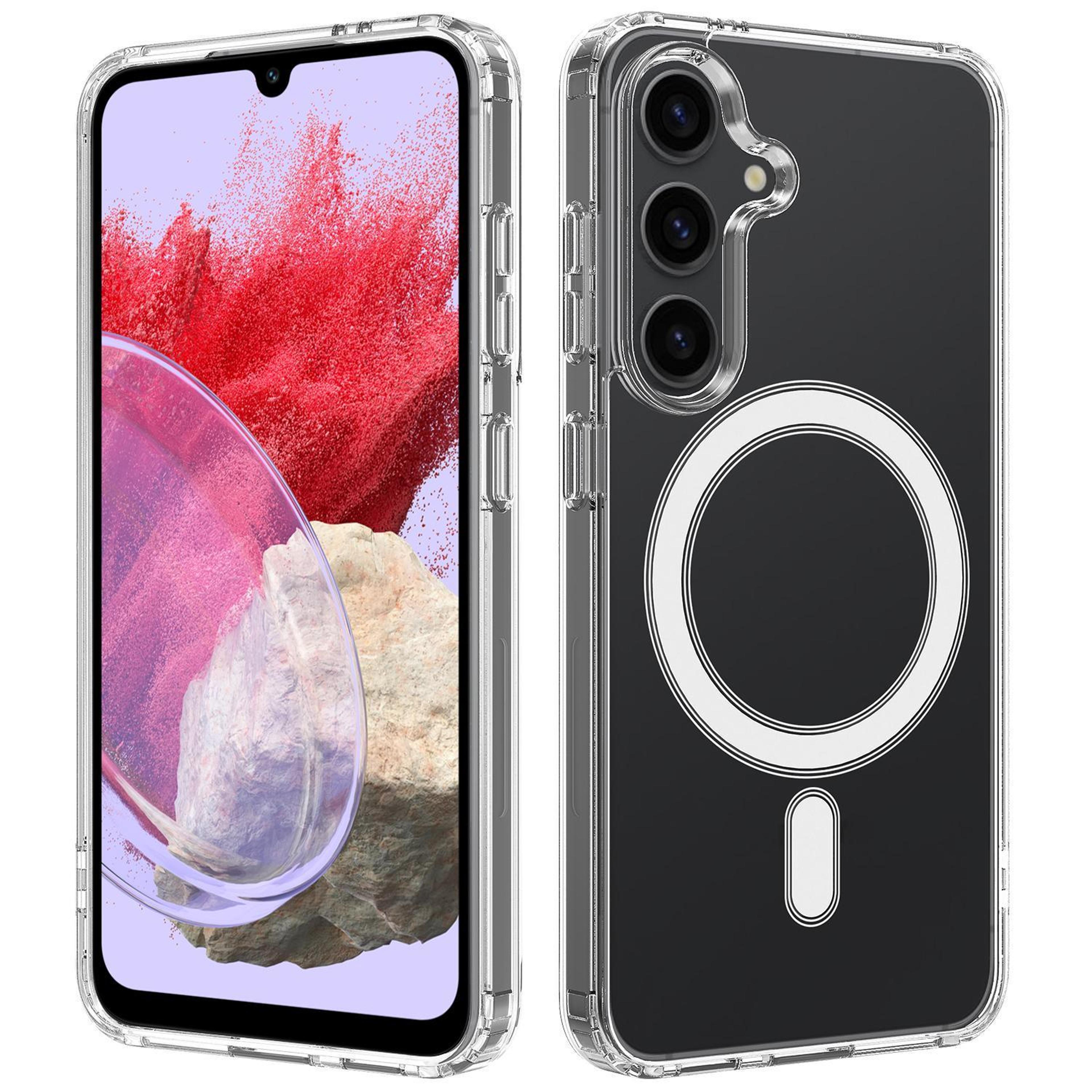 samsung galaxy m34 5g f34 magsafe clear case with magnetic charging and drop protection