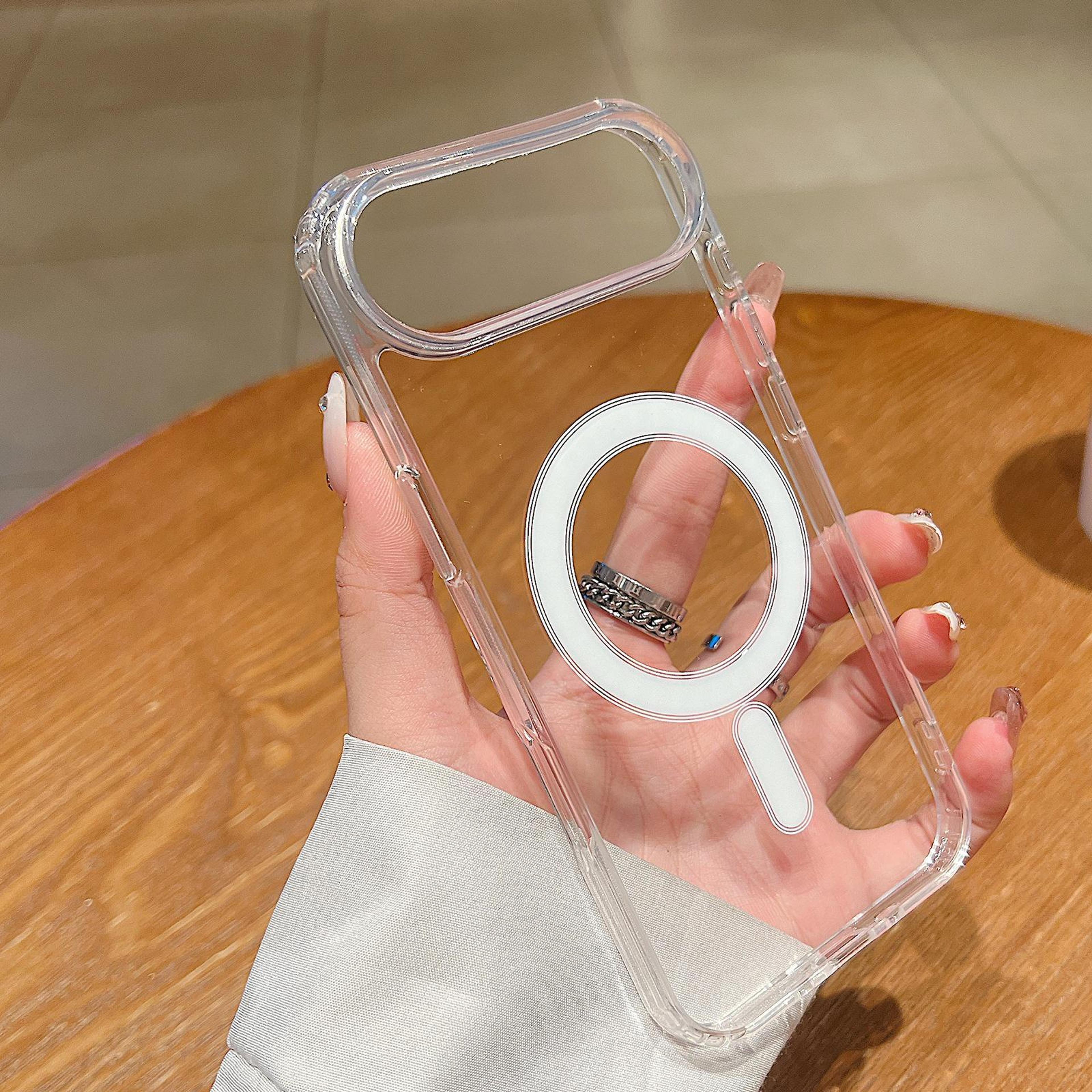 iphone 17 air clear magsafe case with acrylic back and tpu drop protection