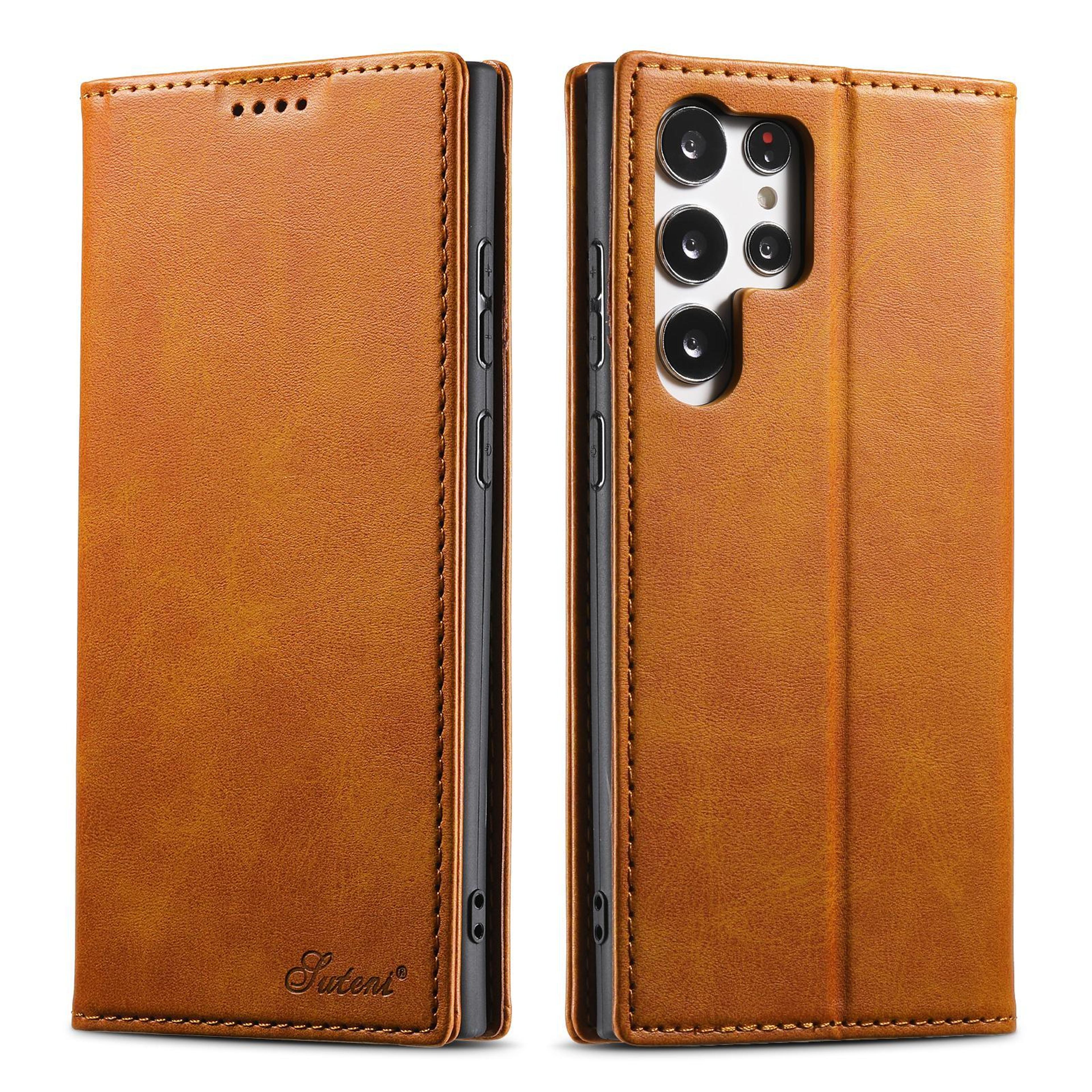 samsung galaxy s25 ultra leather wallet case with card slots and kickstand