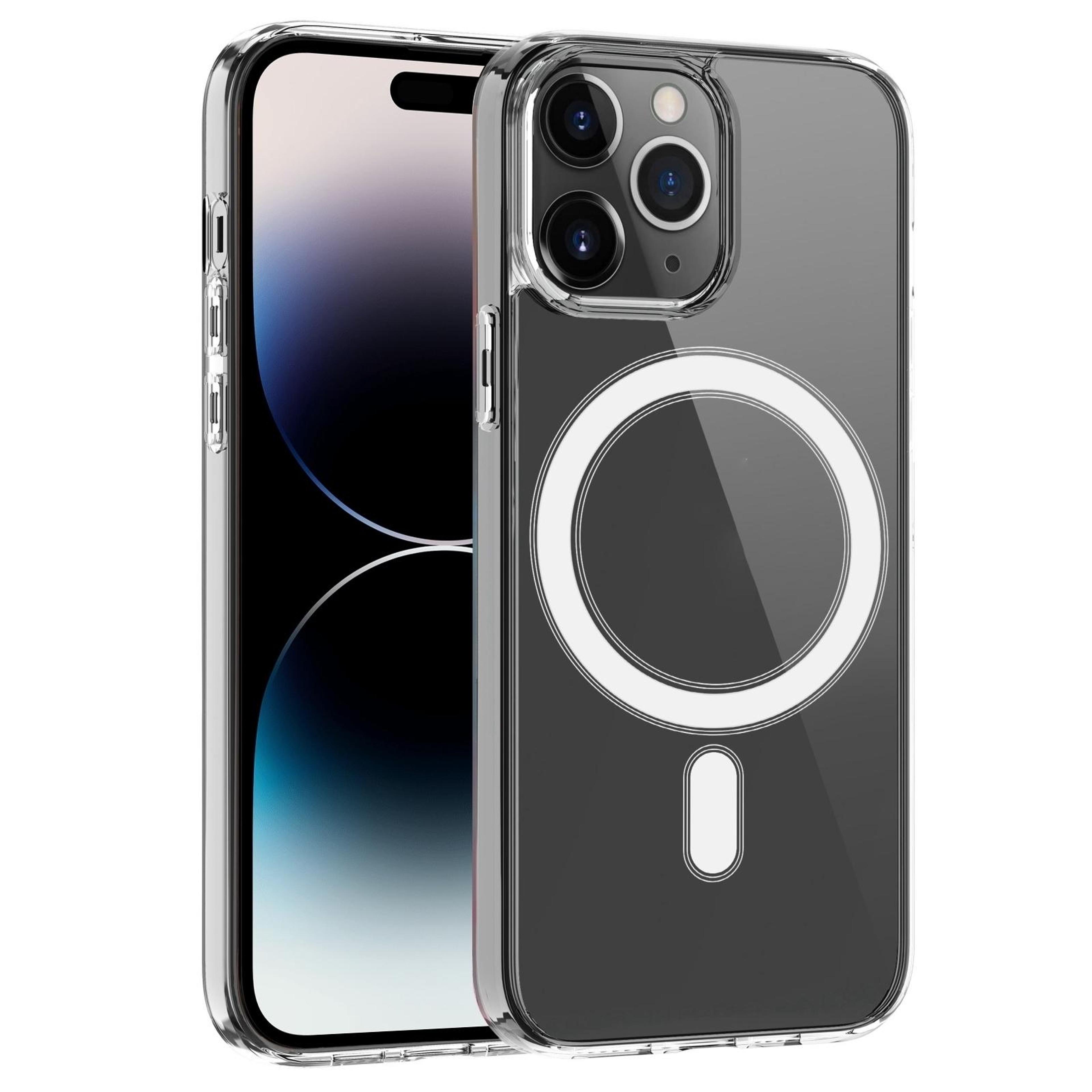iphone 16 pro max clear magsafe case with acrylic back and tpu protection
