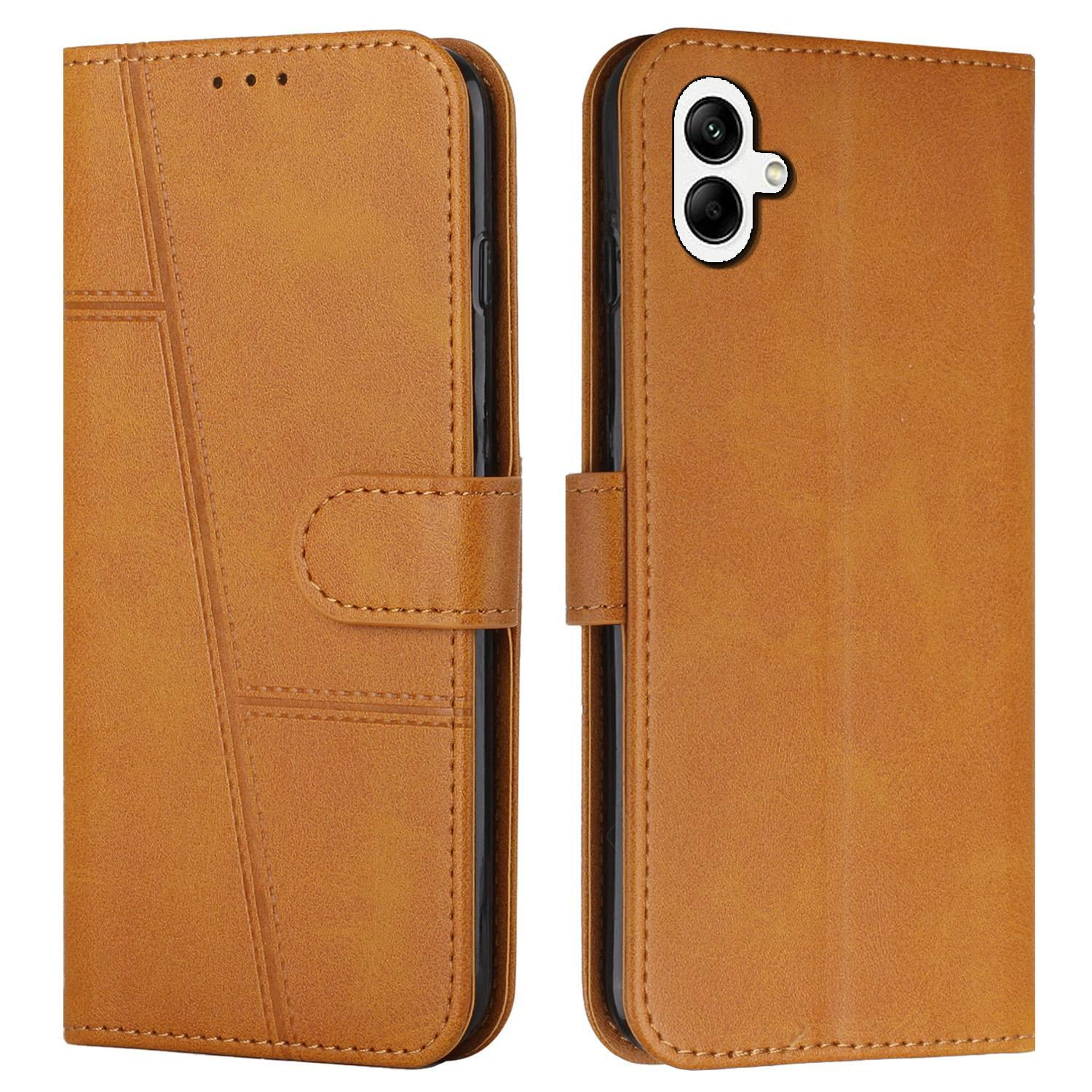samsung galaxy a07 4g leather wallet case with card slots stand buckle and lanyard