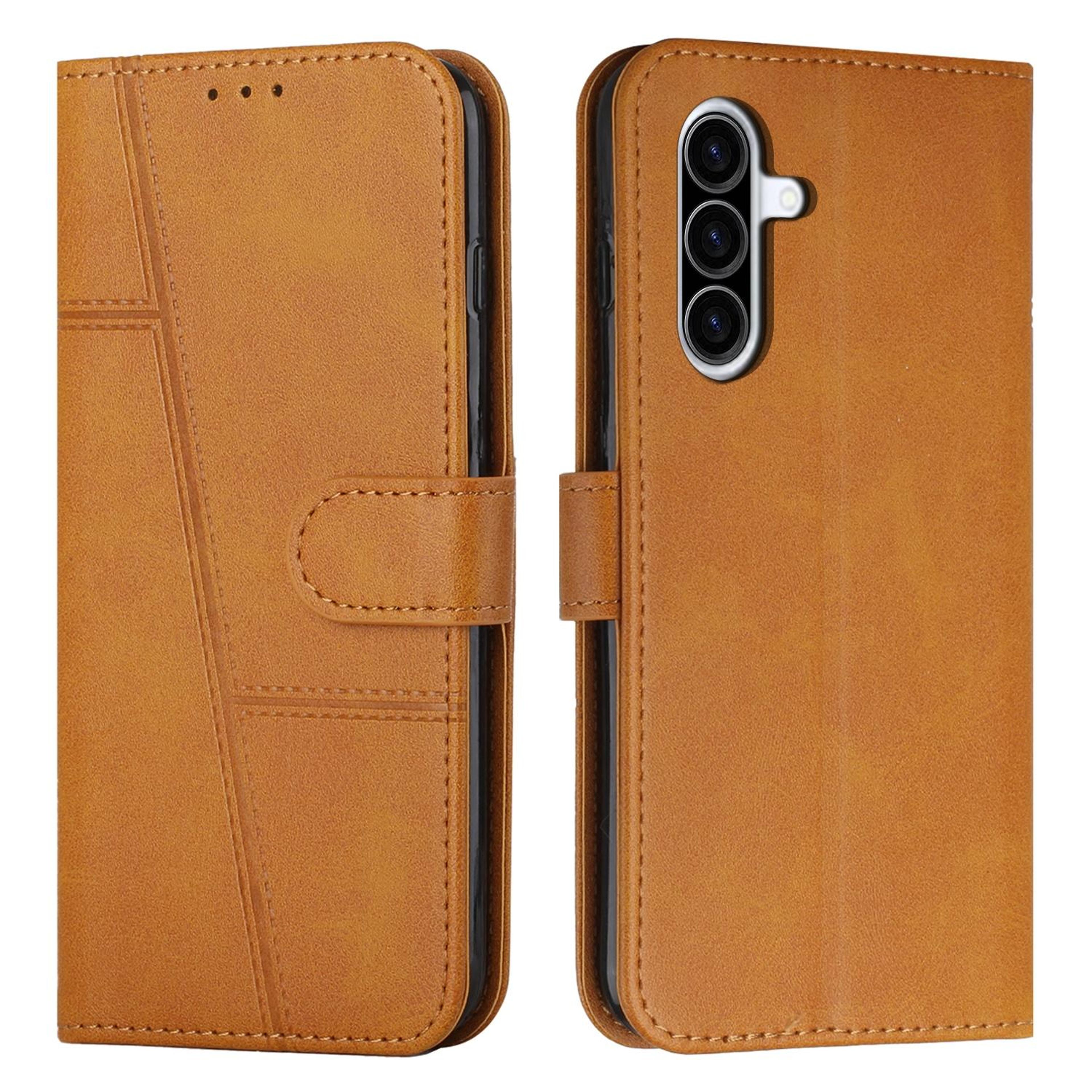 samsung galaxy a36 5g leather wallet case with card holder kickstand and buckle
