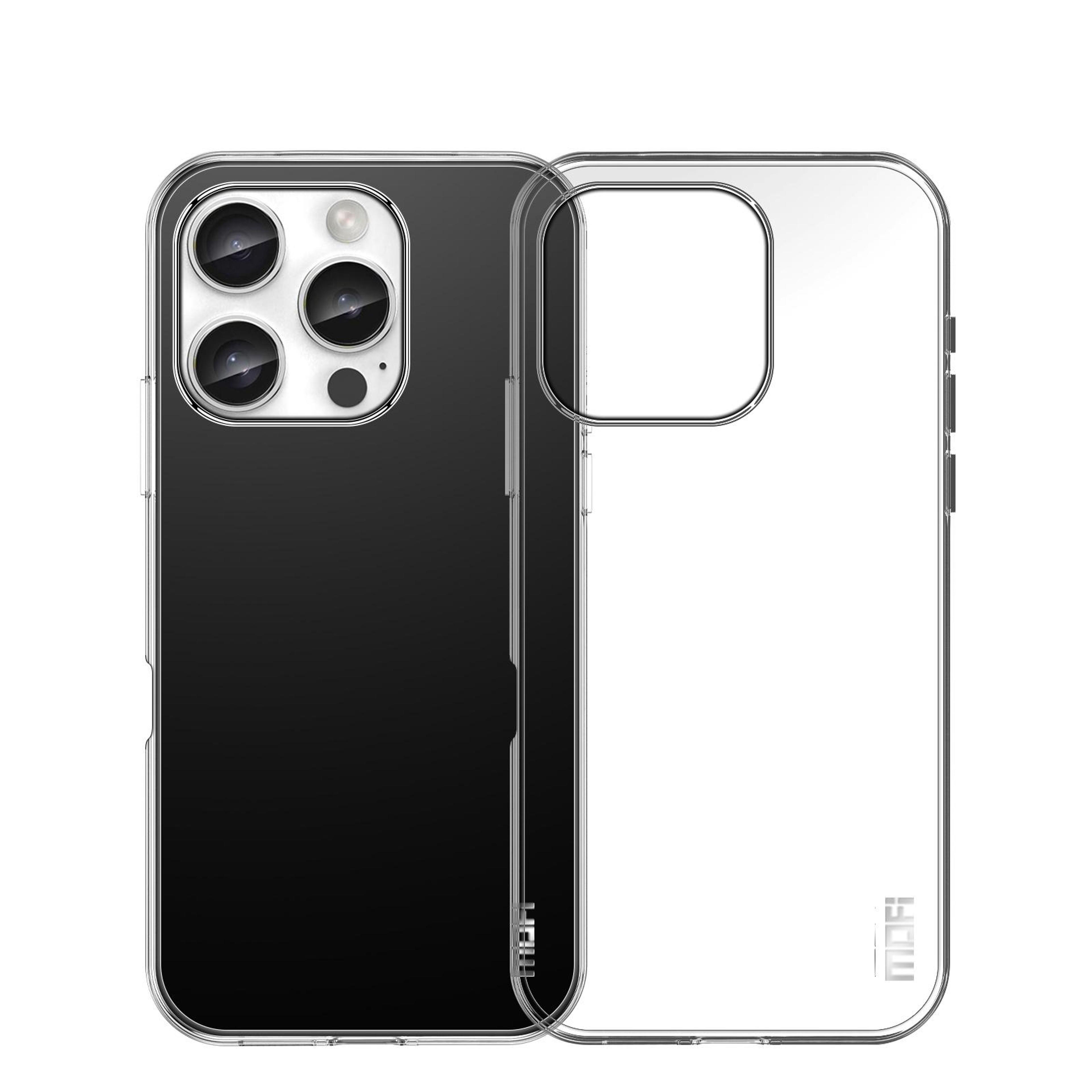 mofi ming ultra thin iphone 16 pro max clear case with anti yellowing tpu protection