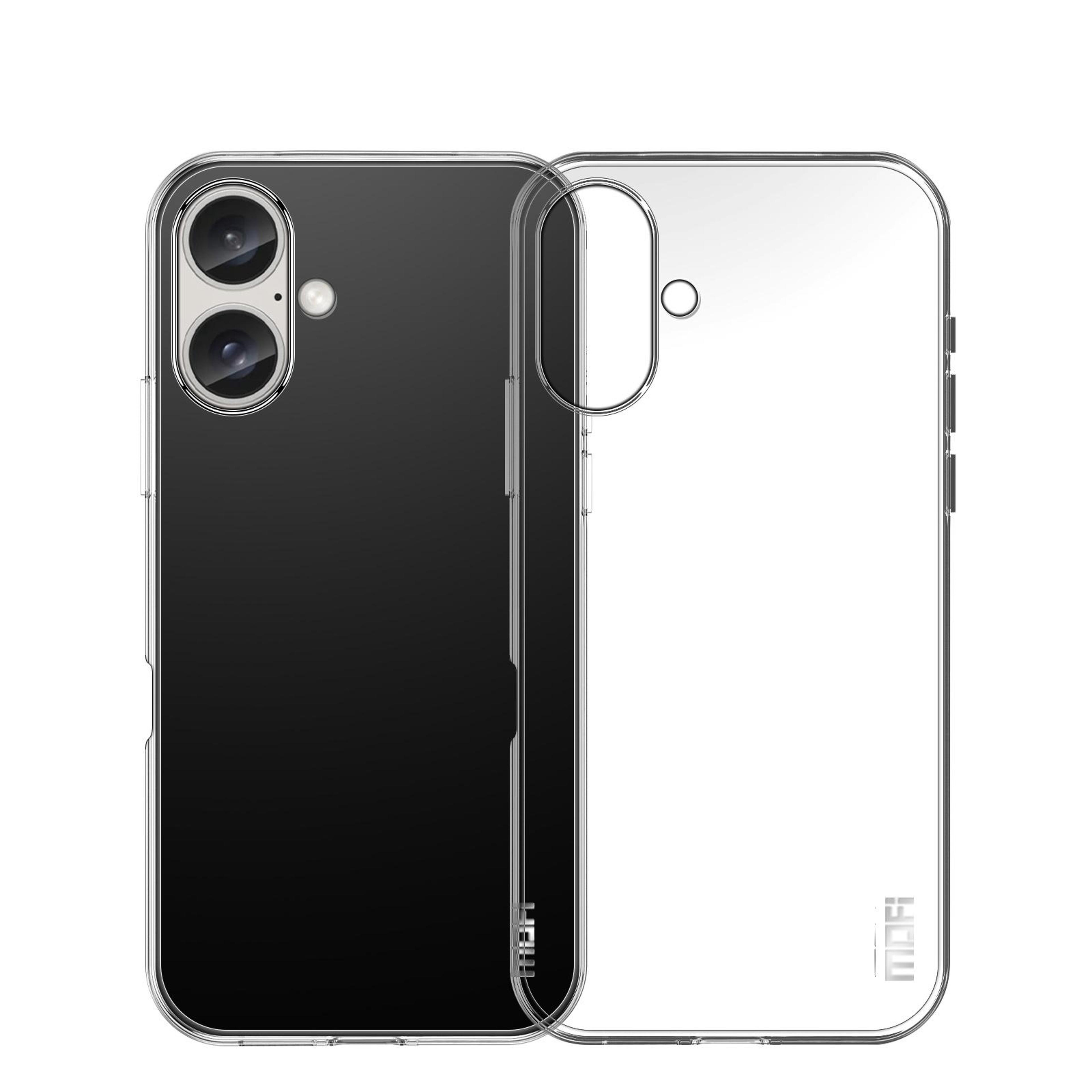 mofi ming ultra thin iphone 16 plus clear case anti yellowing tpu cover