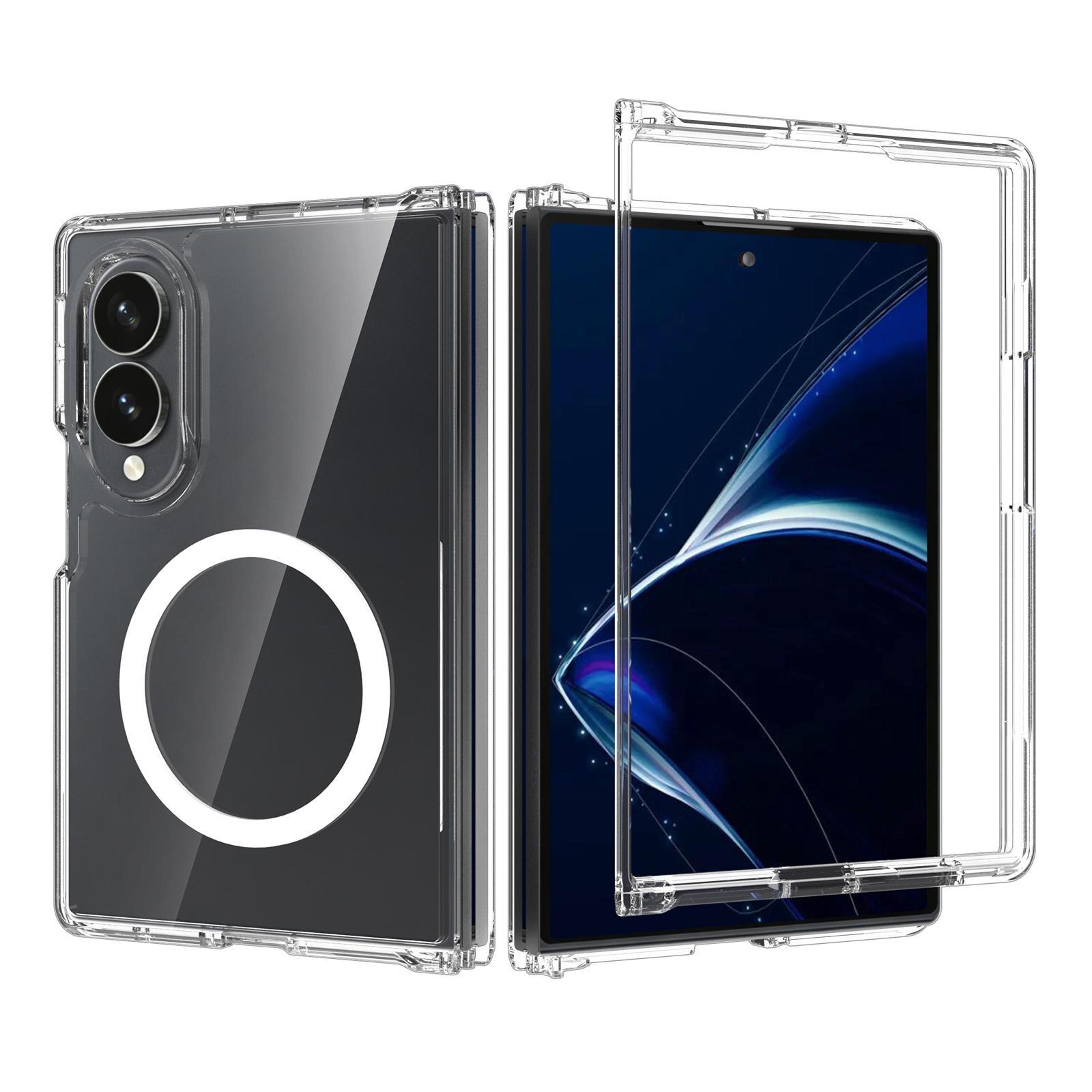 galaxy z fold8 clear magnetic case scratch proof slim acrylic cover