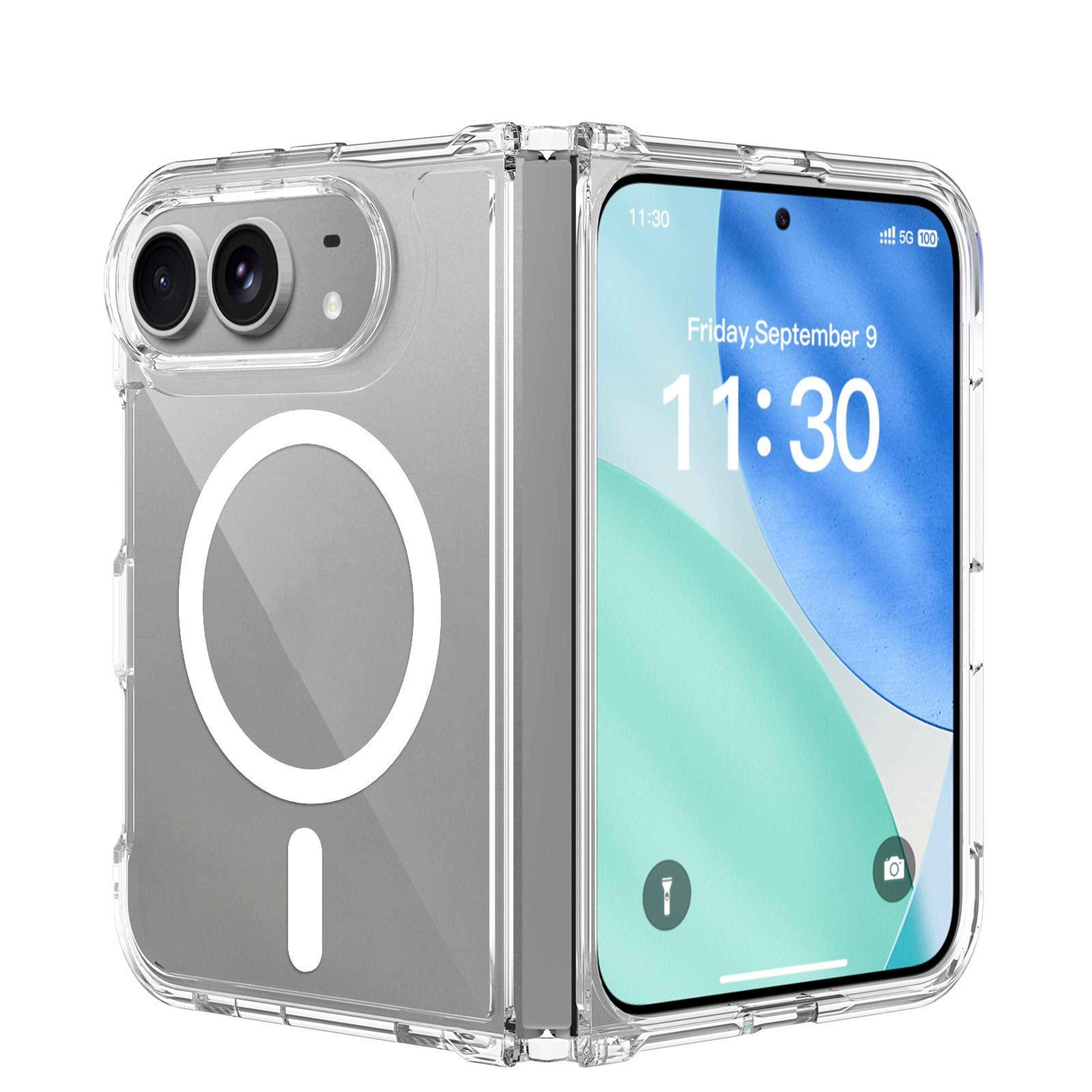 iphone fold clear magnetic case scratch resistant acrylic cover