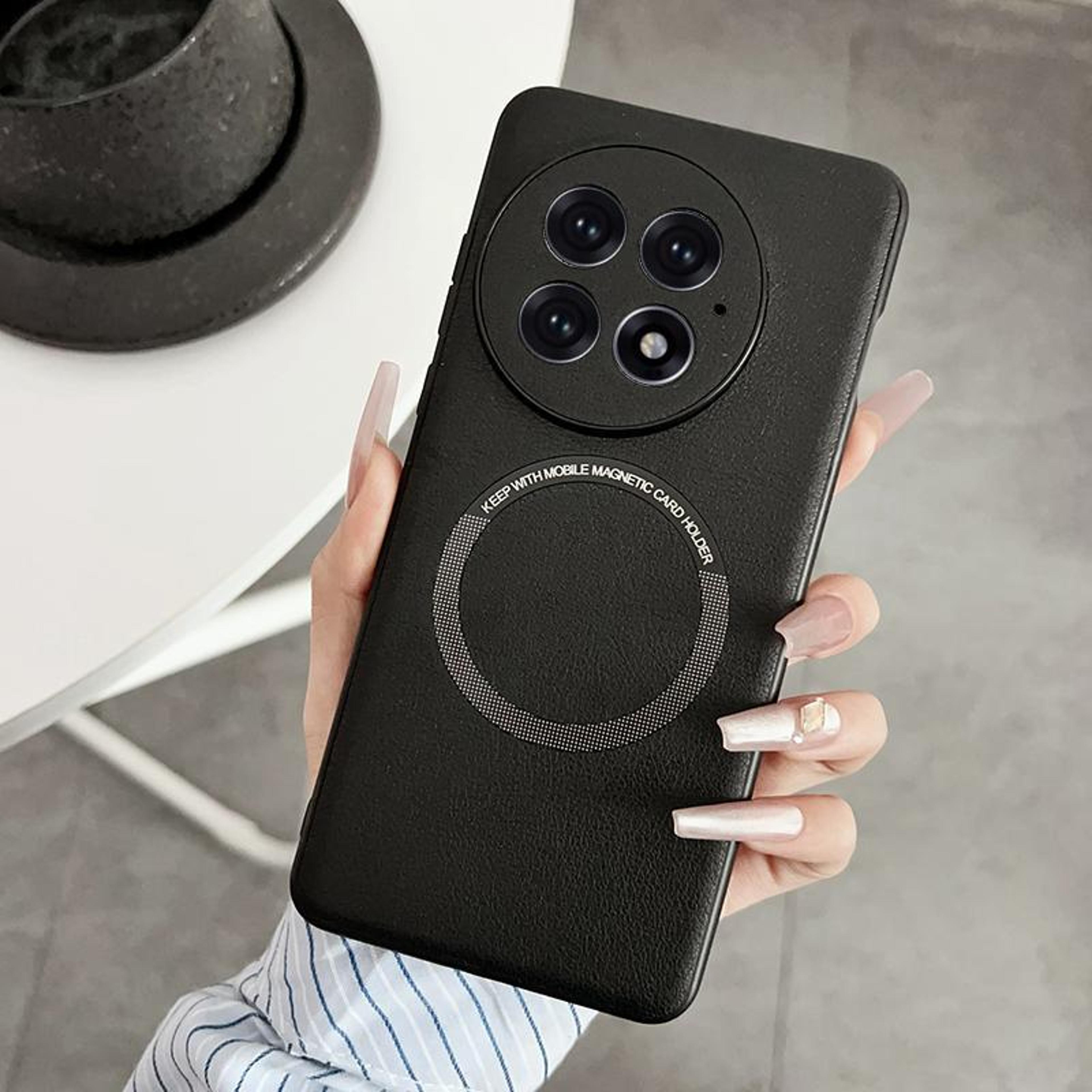 oneplus 13 magsafe magnetic pu leather shockproof case