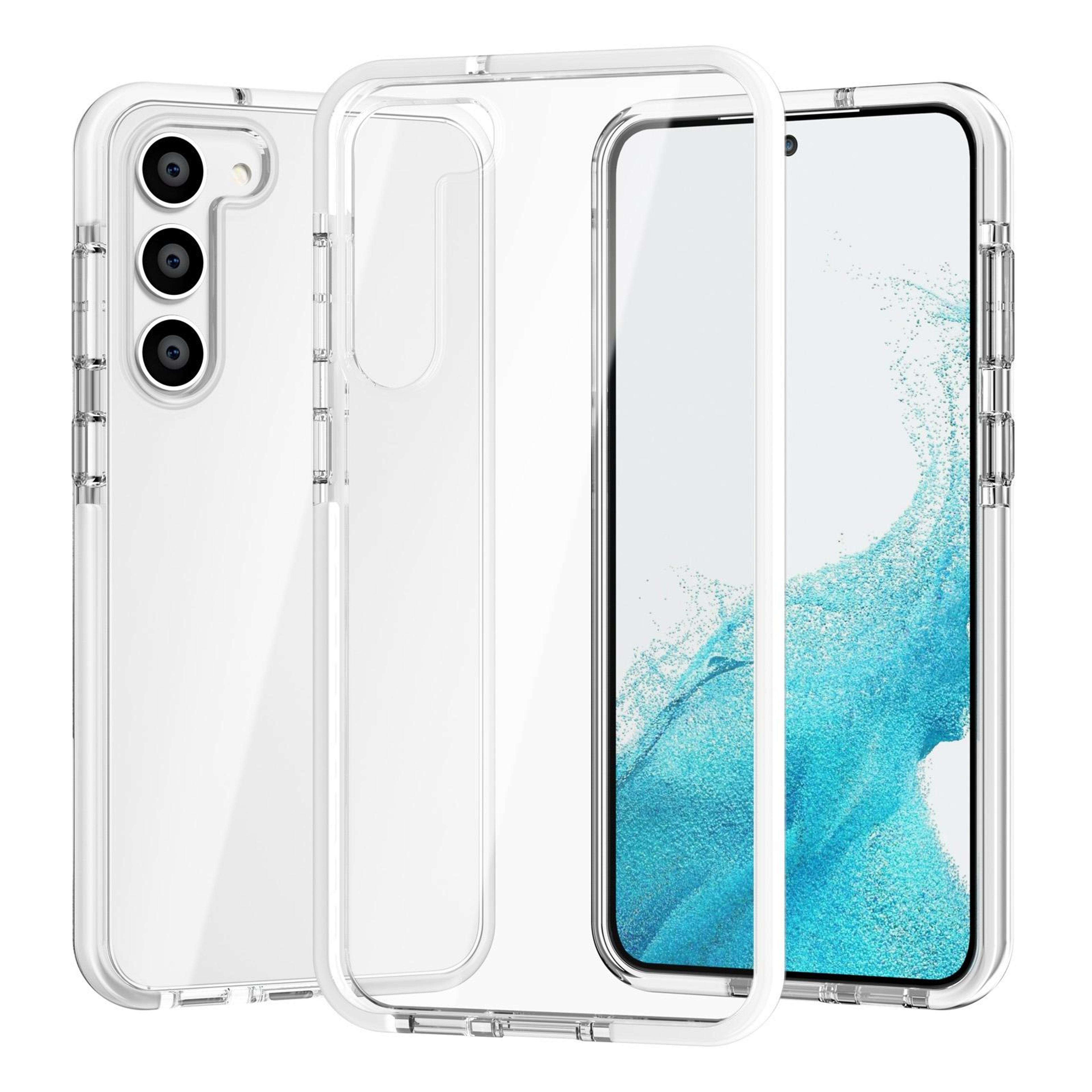 samsung galaxy s23 plus clear protective case with two tone tpu tpe design
