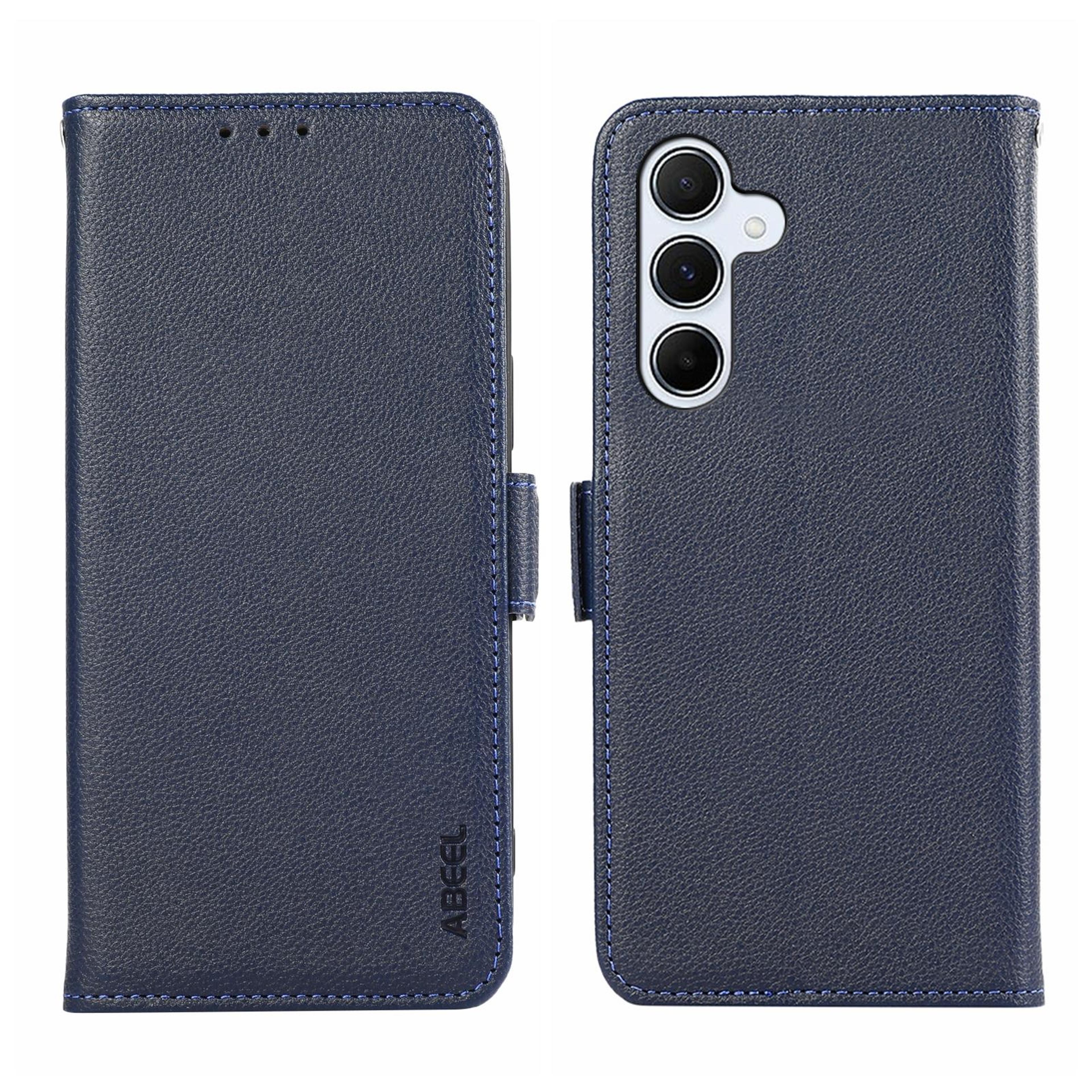 samsung galaxy a55 5g case with rfid blocking wallet, magnetic closure and stand