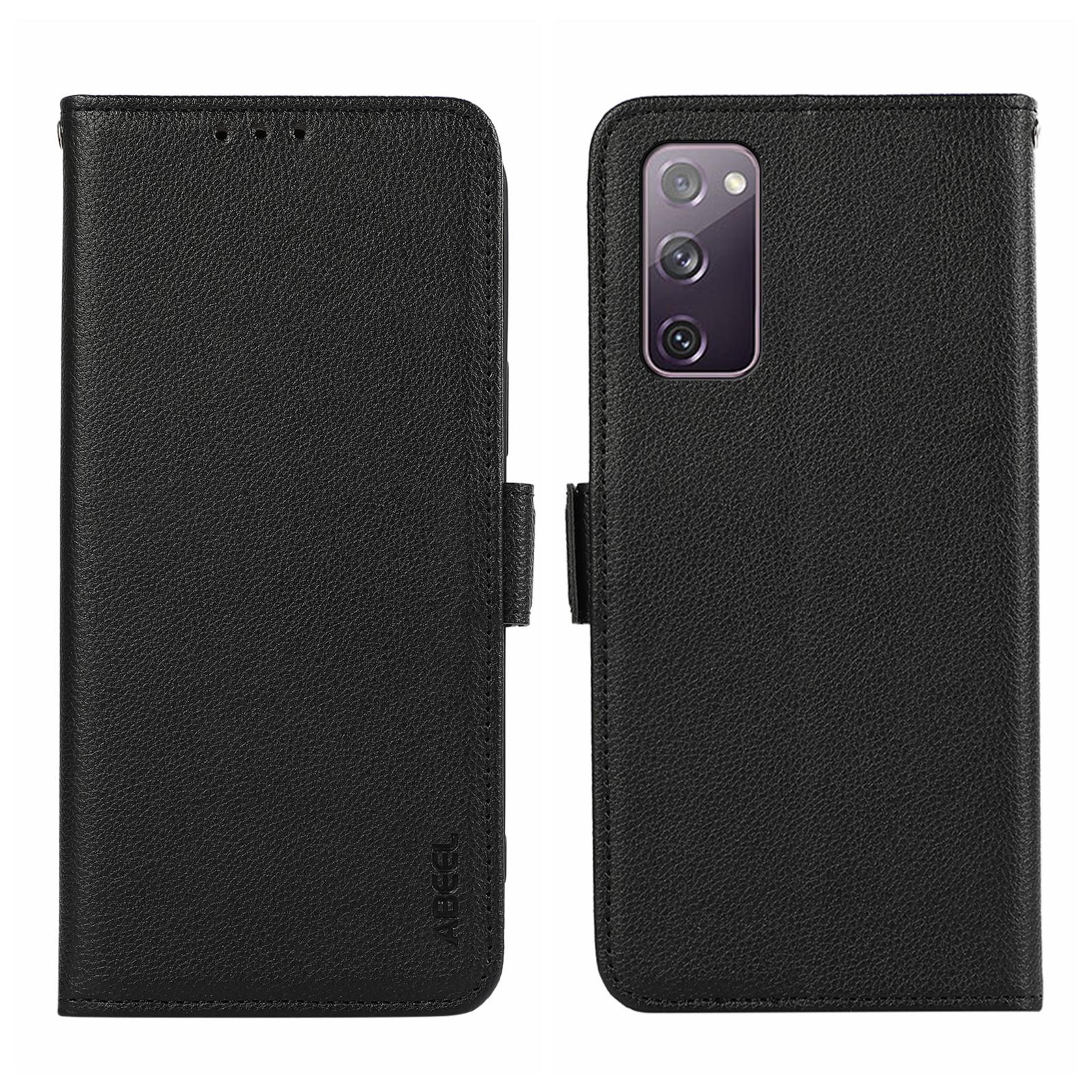samsung galaxy s20 fe rfid wallet case with magnetic leather card holder