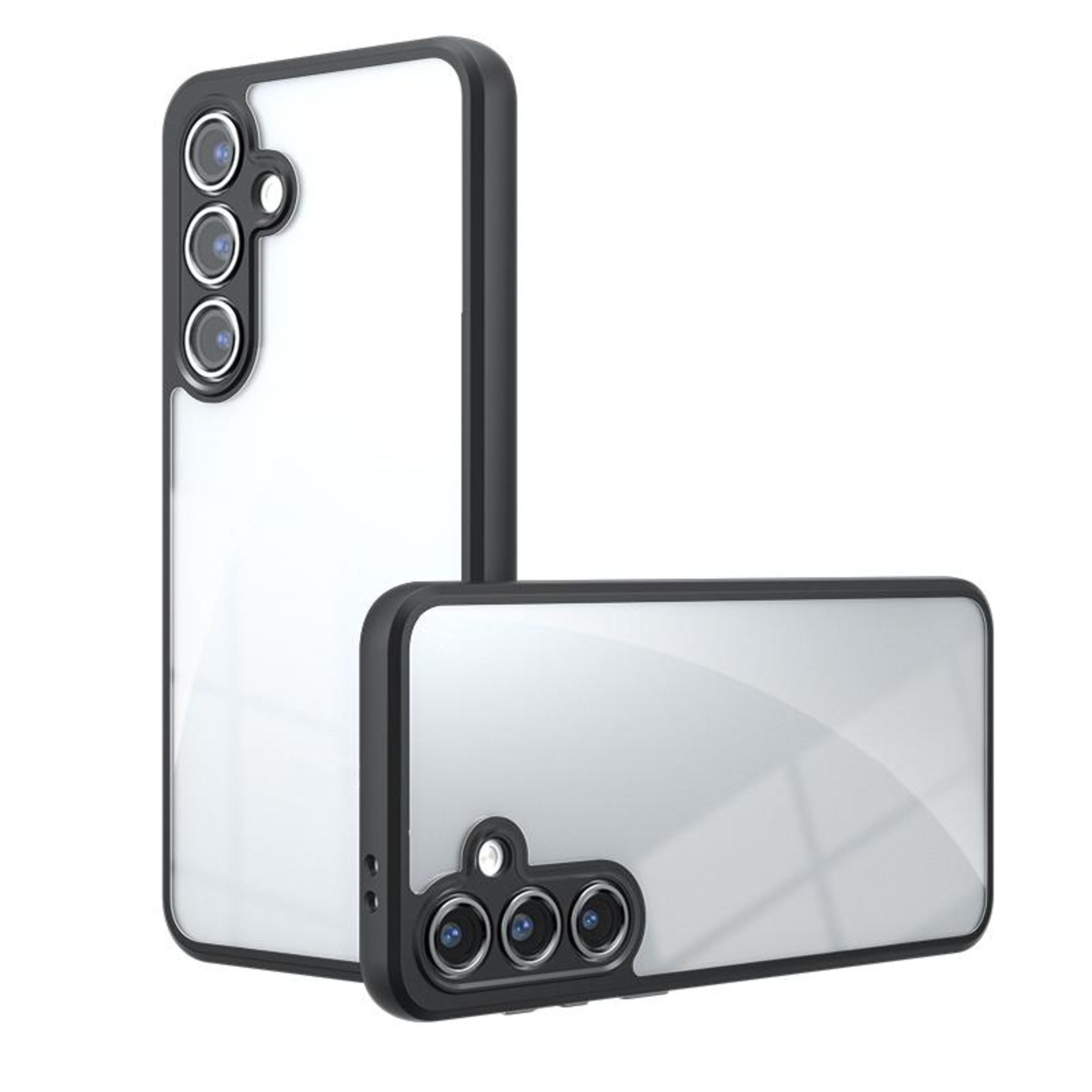 samsung galaxy s24 fe 5g clear hybrid armor case with pc tpu protection