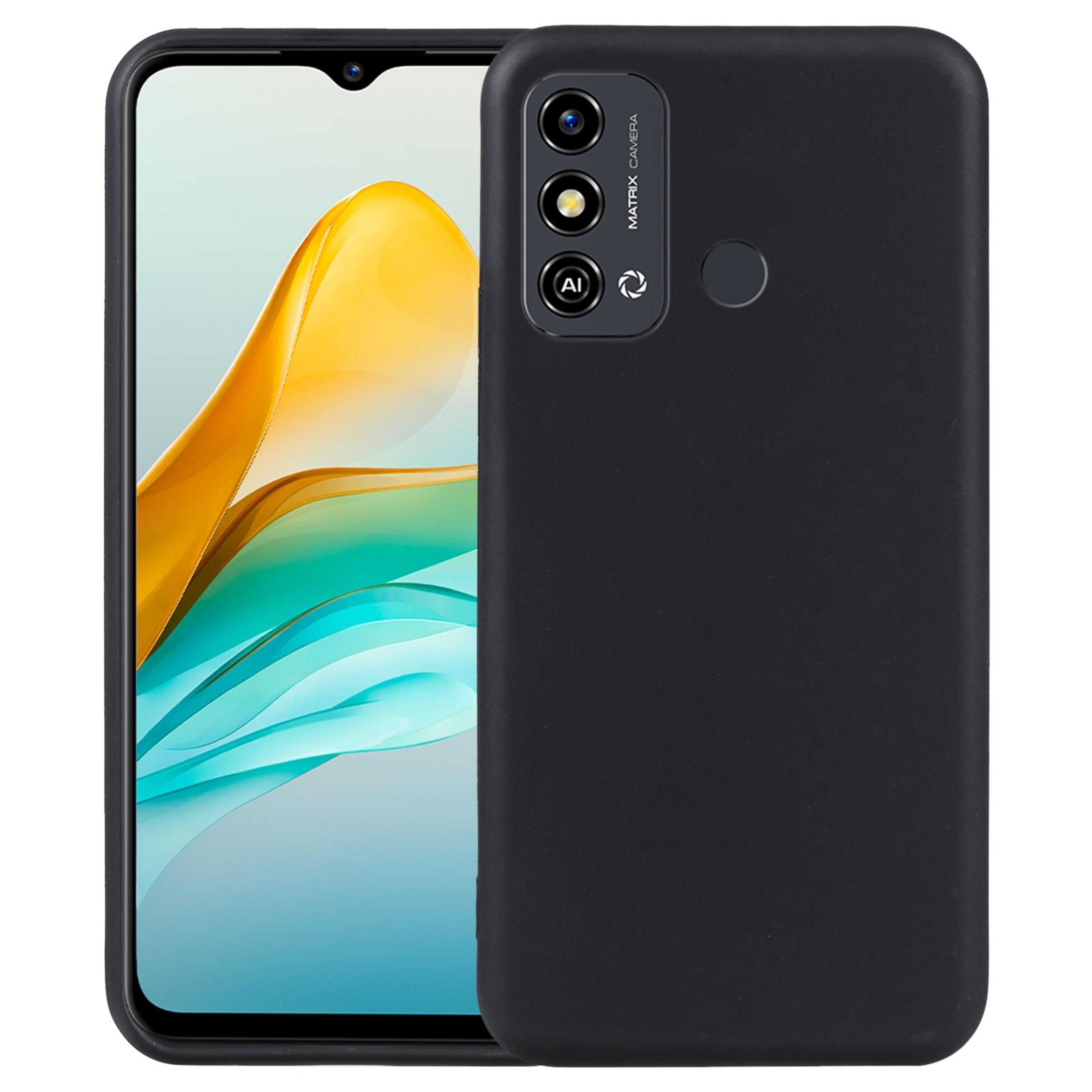 zte blade a53 tpu phone case black slim protective cover