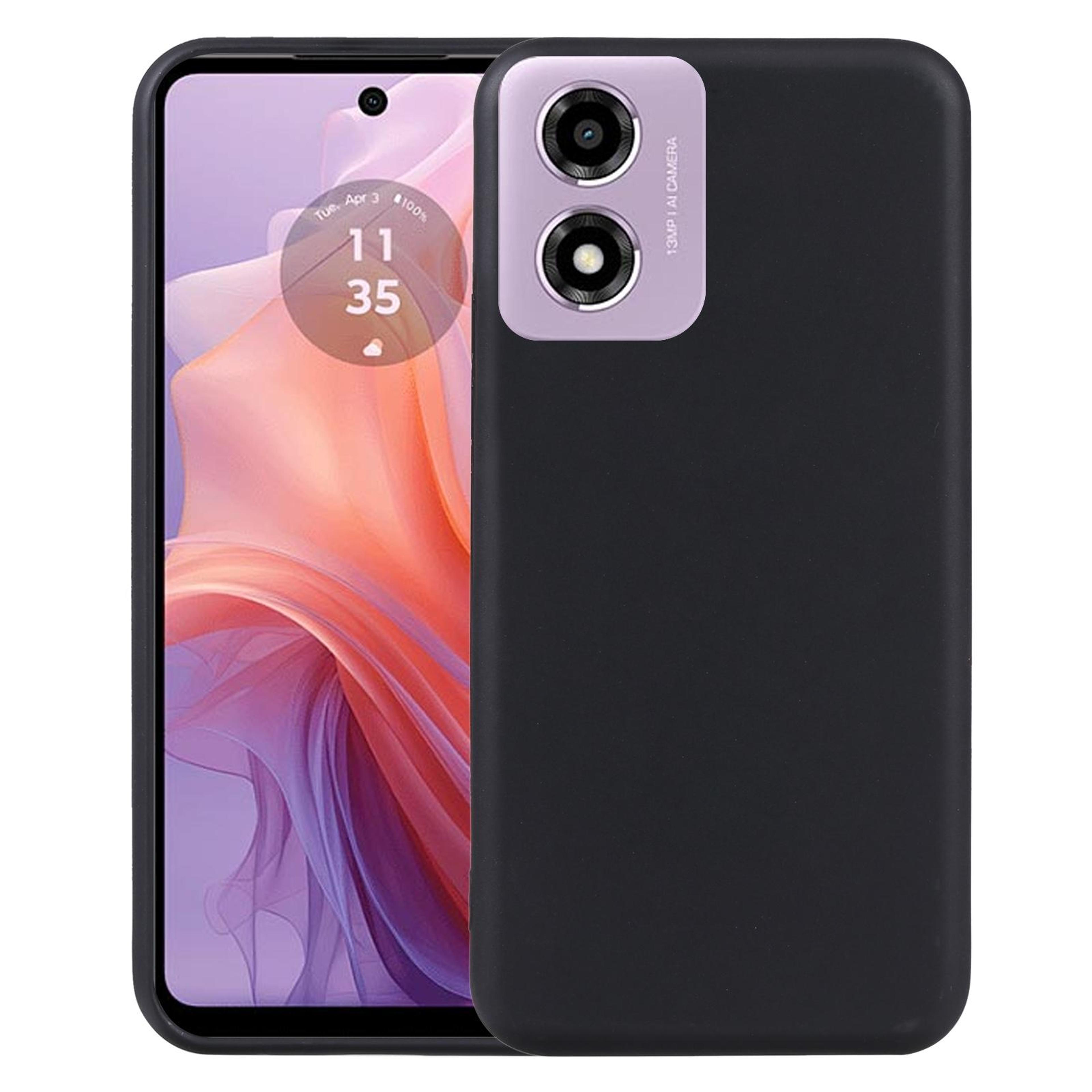 motorola moto e14 tpu phone case black slim protective cover