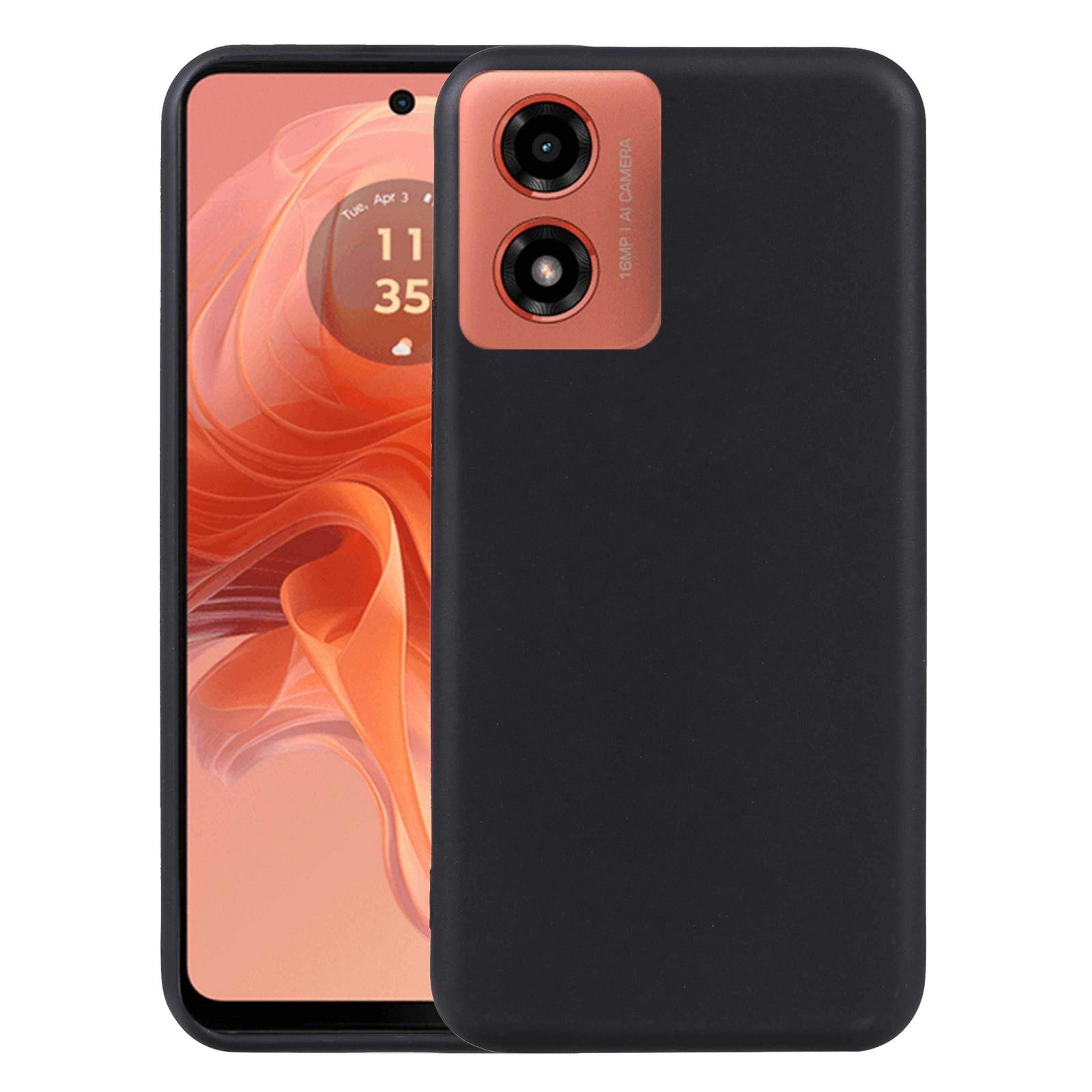 motorola moto g04s case soft tpu protective black phone cover