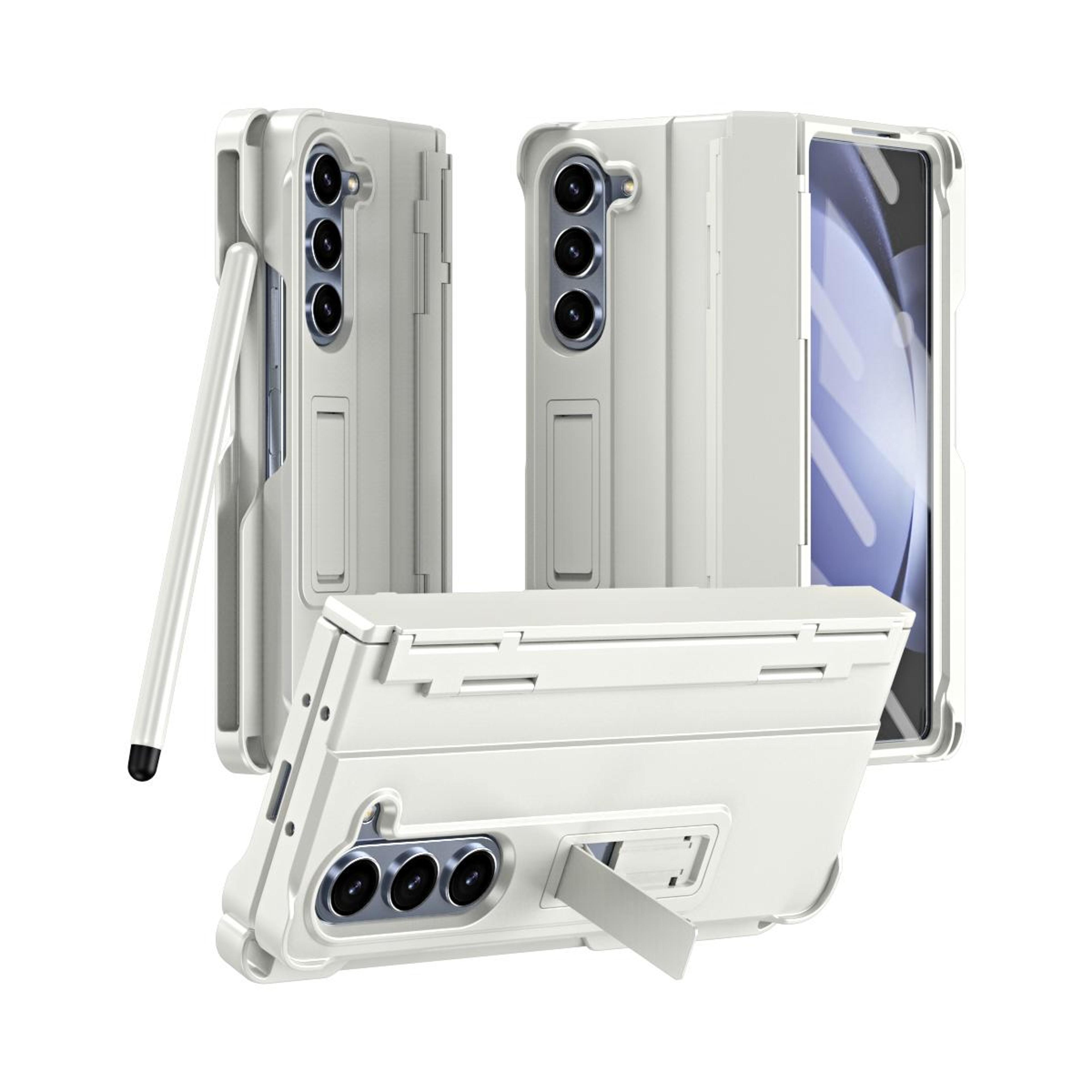 galaxy z fold6 shockproof hinge case with tempered glass and pen