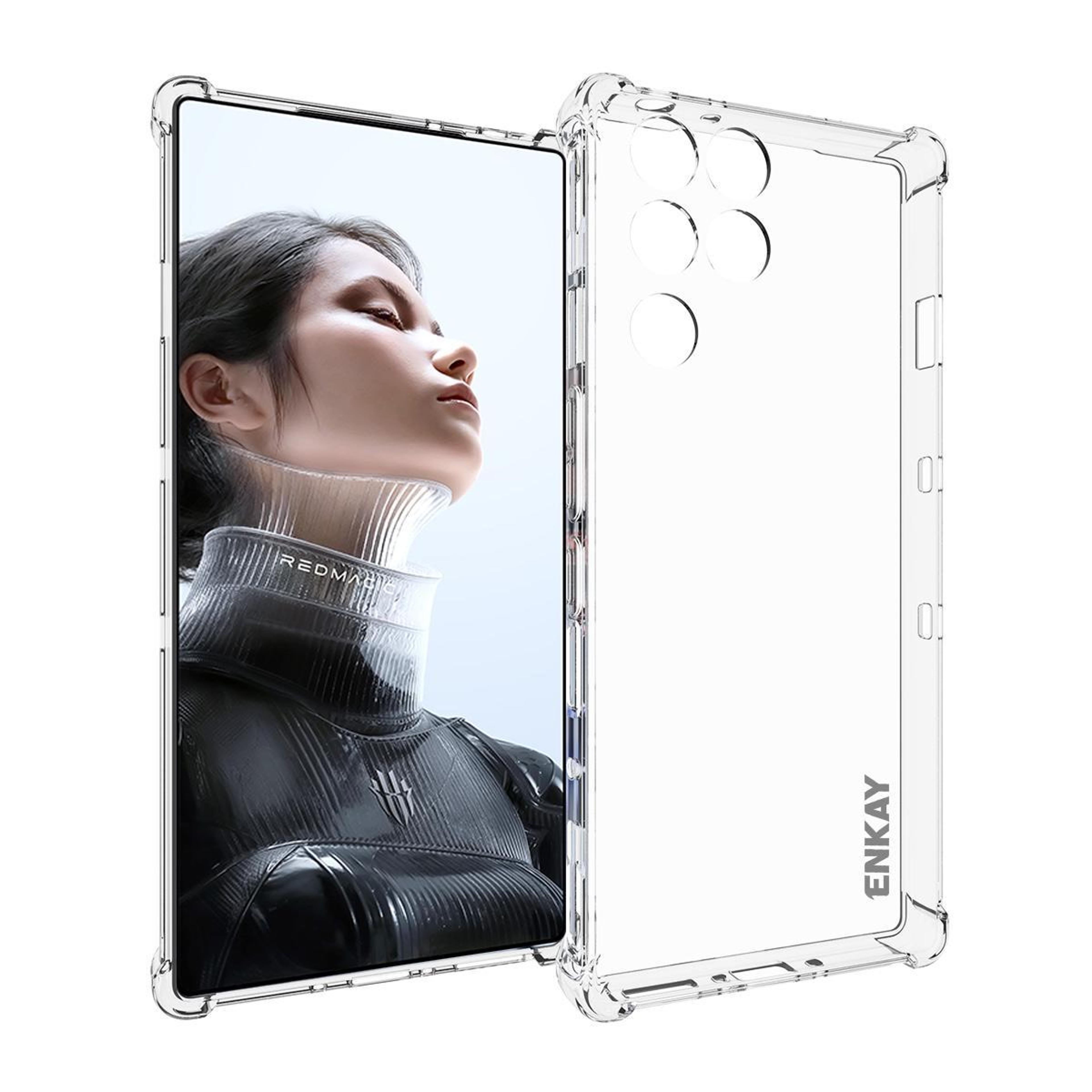 redmagic 11 pro clear shockproof tpu case with reinforced corners
