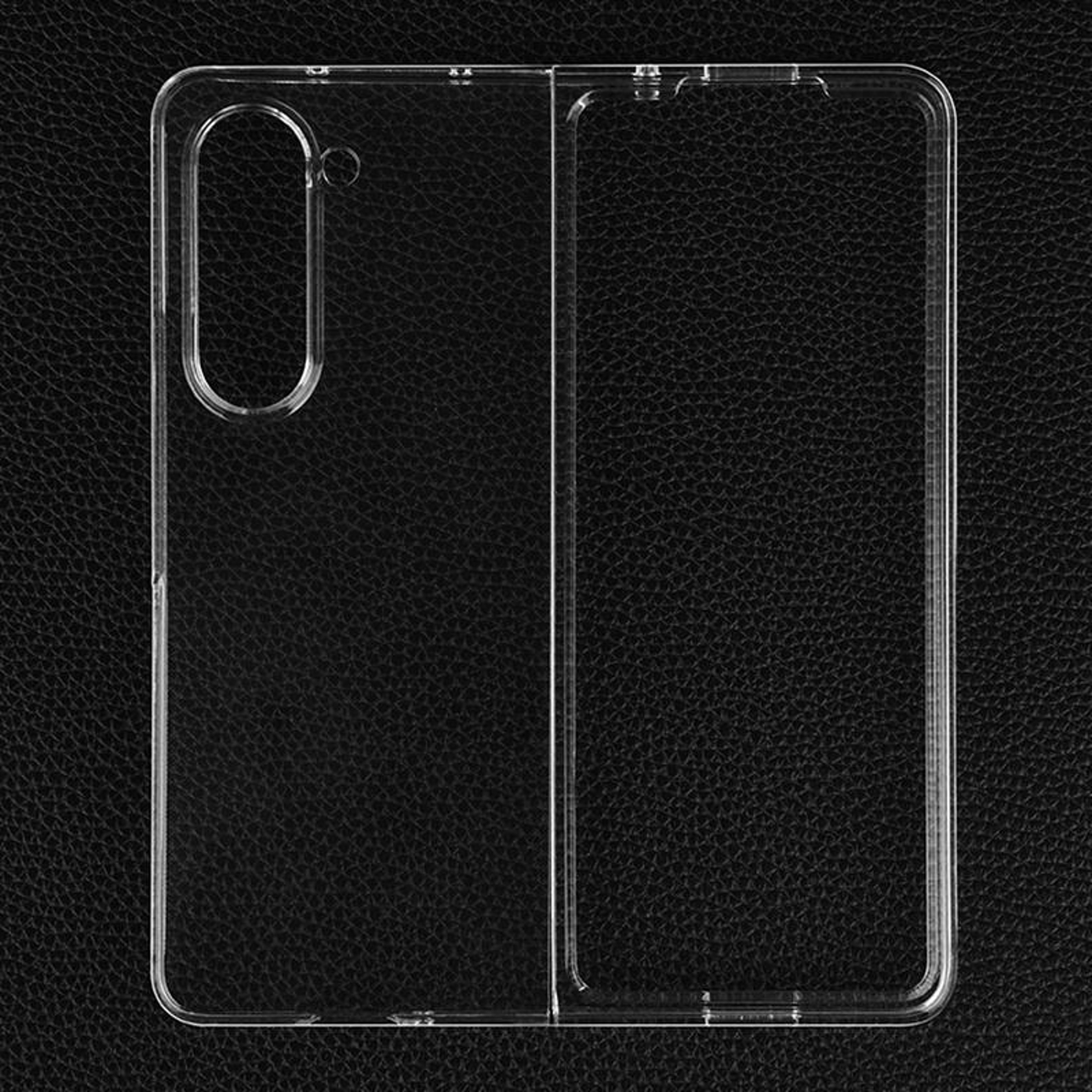 samsung galaxy z fold5 clear shockproof pc case slim protective cover