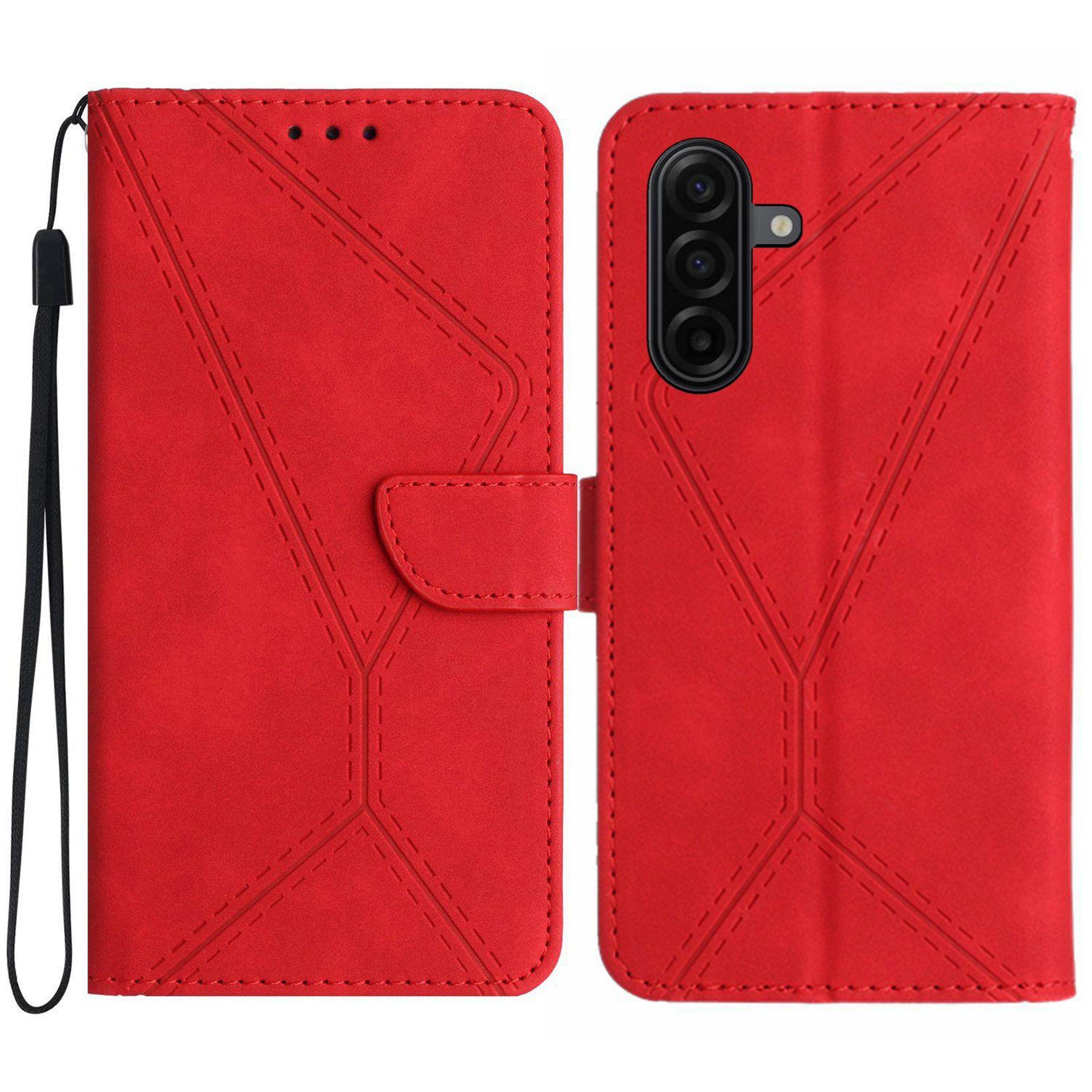 galaxy s26 fe 5g leather wallet case with card holder, kickstand and wrist strap