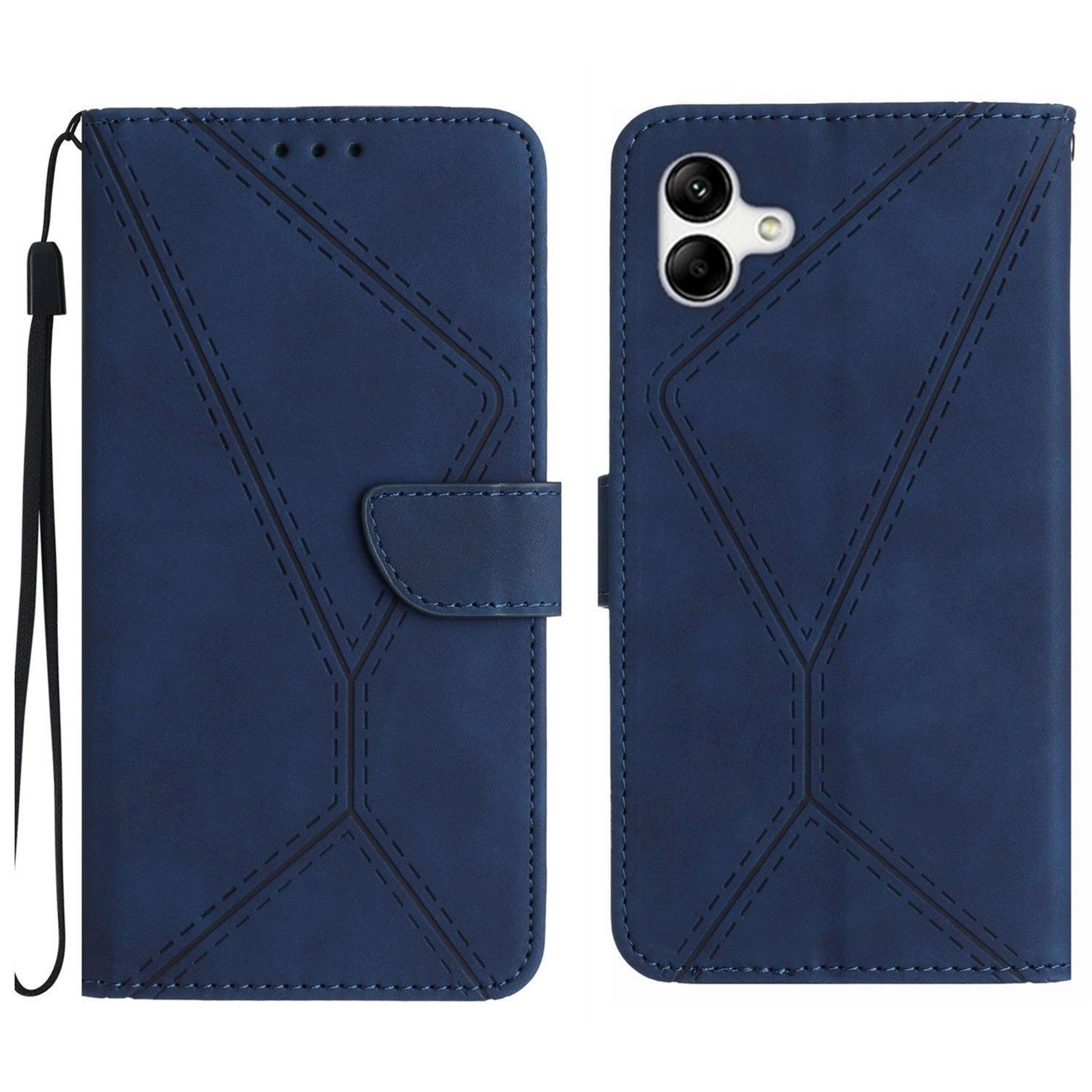 samsung galaxy a07 5g leather wallet case with card holder kickstand and wrist strap