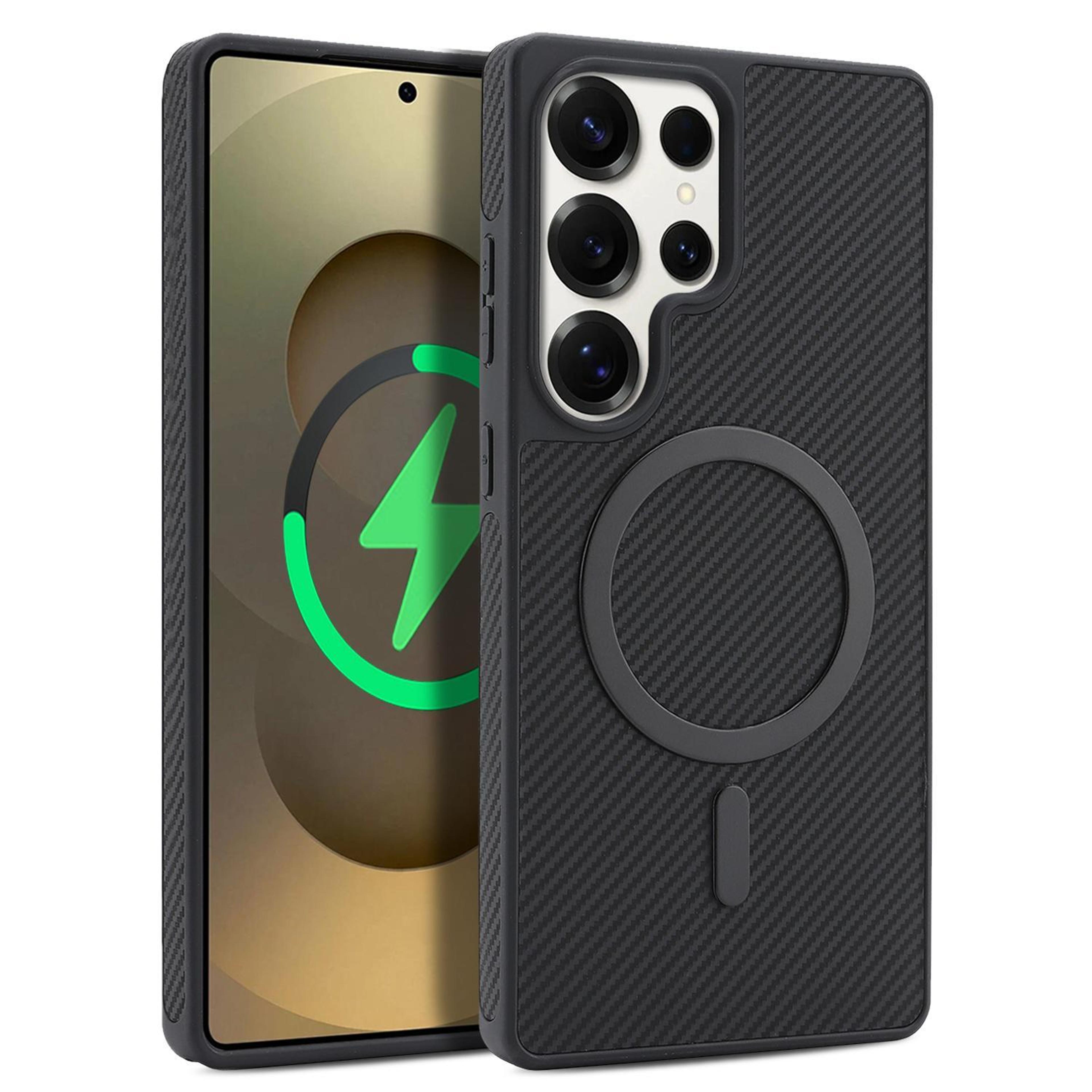 galaxy s26 ultra 5g carbon fiber magsafe case with drop and camera protection