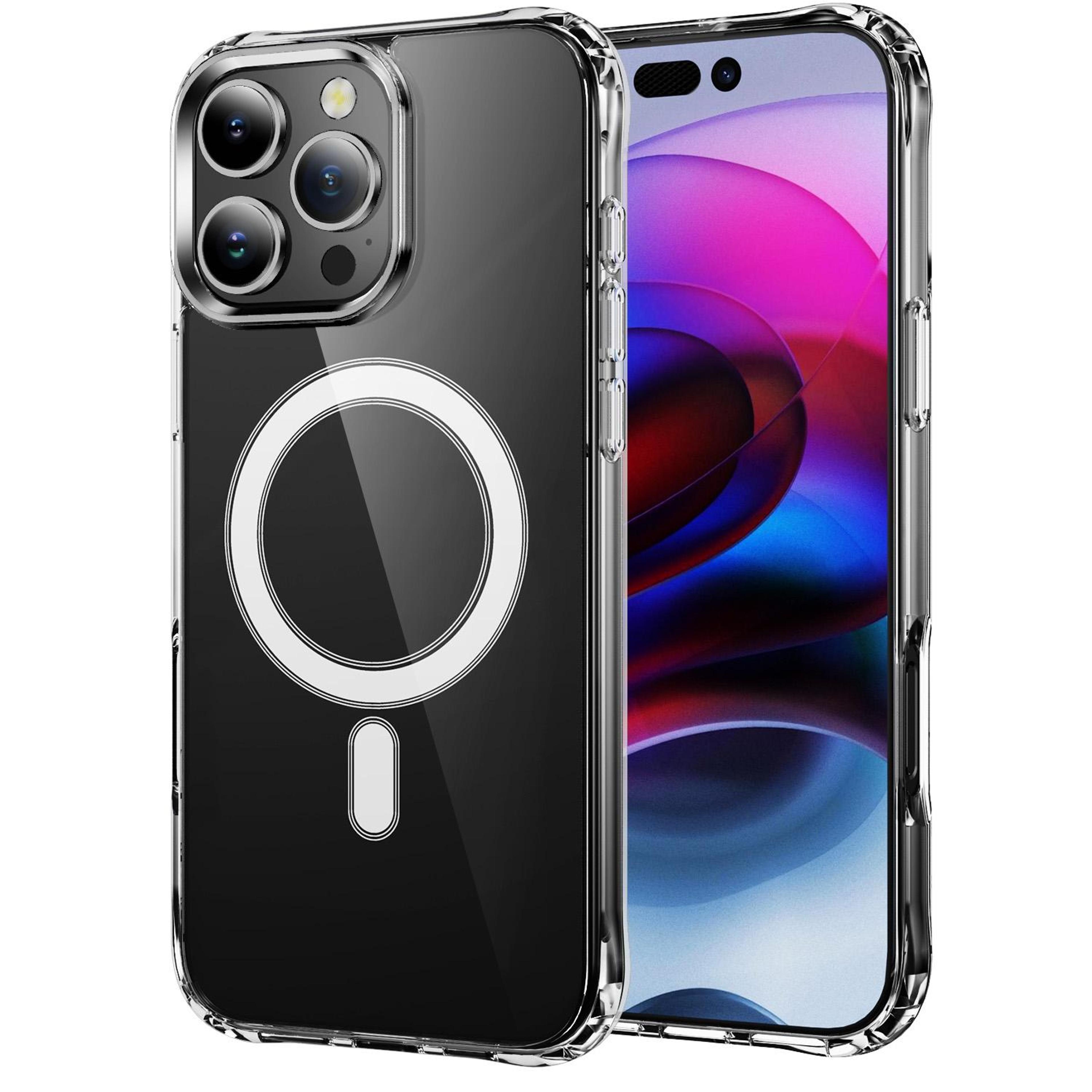 iphone 16 pro clear magsafe case with shock absorbing corner protection